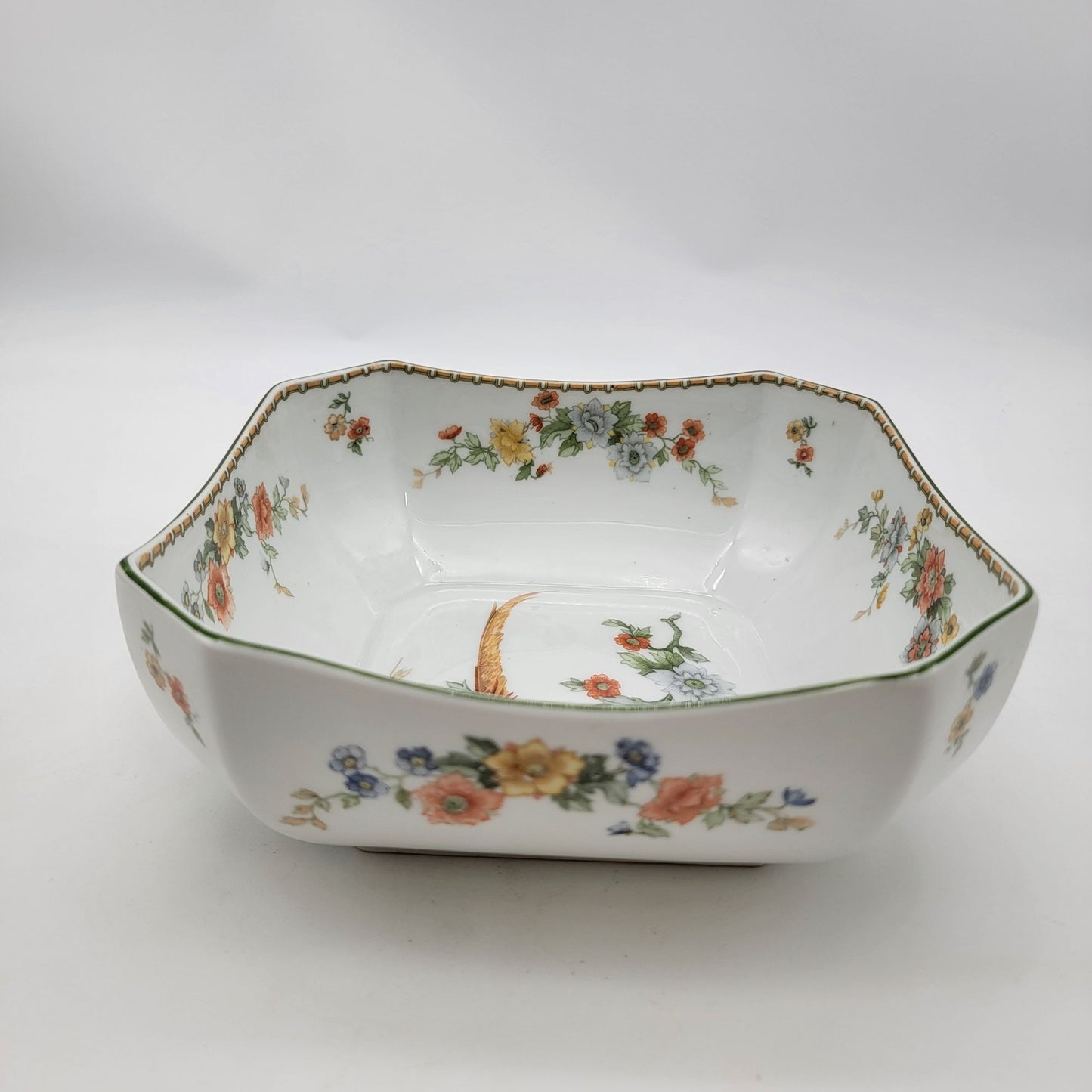 MZ Altrohlau CMR Czechoslovakia Golden Pheasant Serving Bowl
