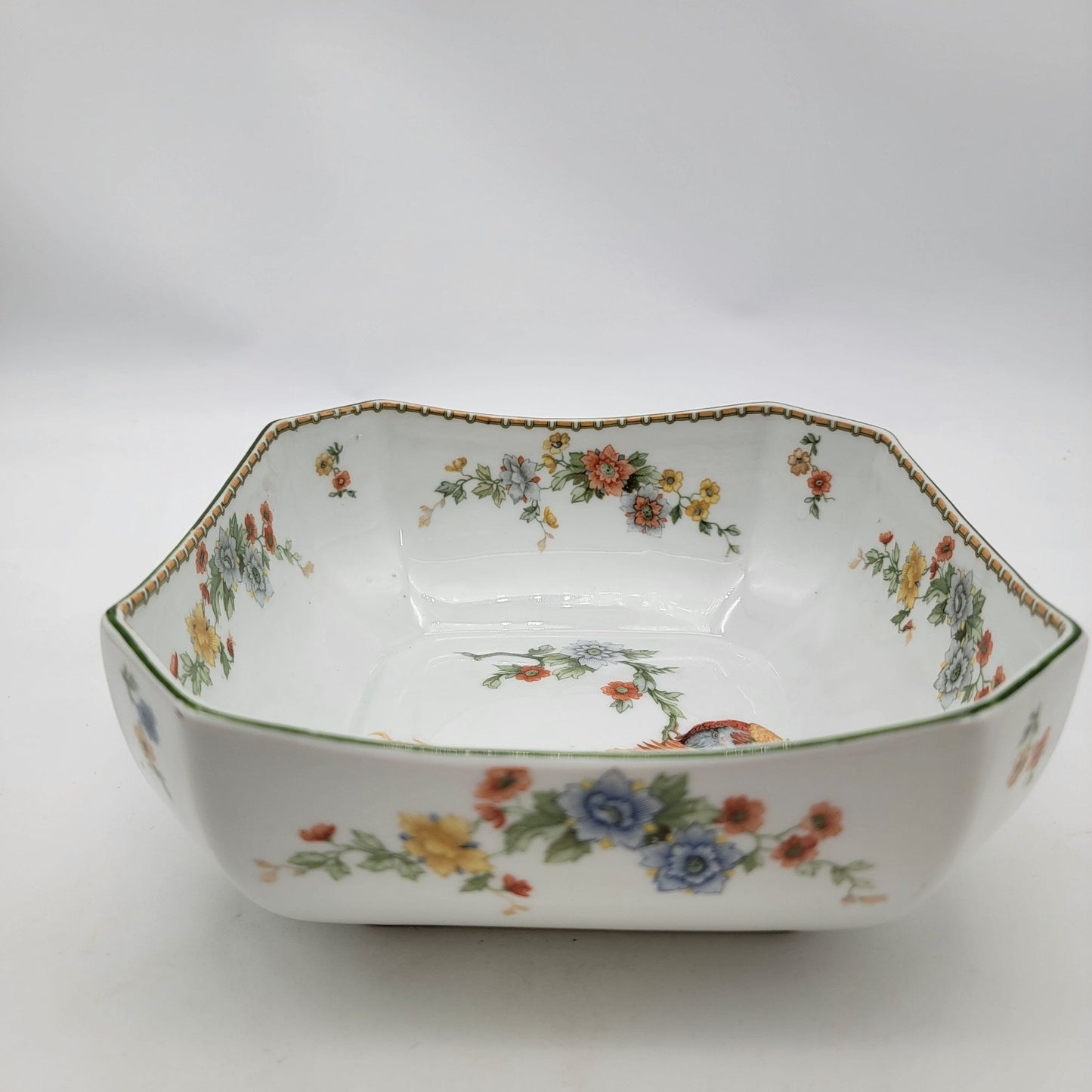 MZ Altrohlau CMR Czechoslovakia Golden Pheasant Serving Bowl