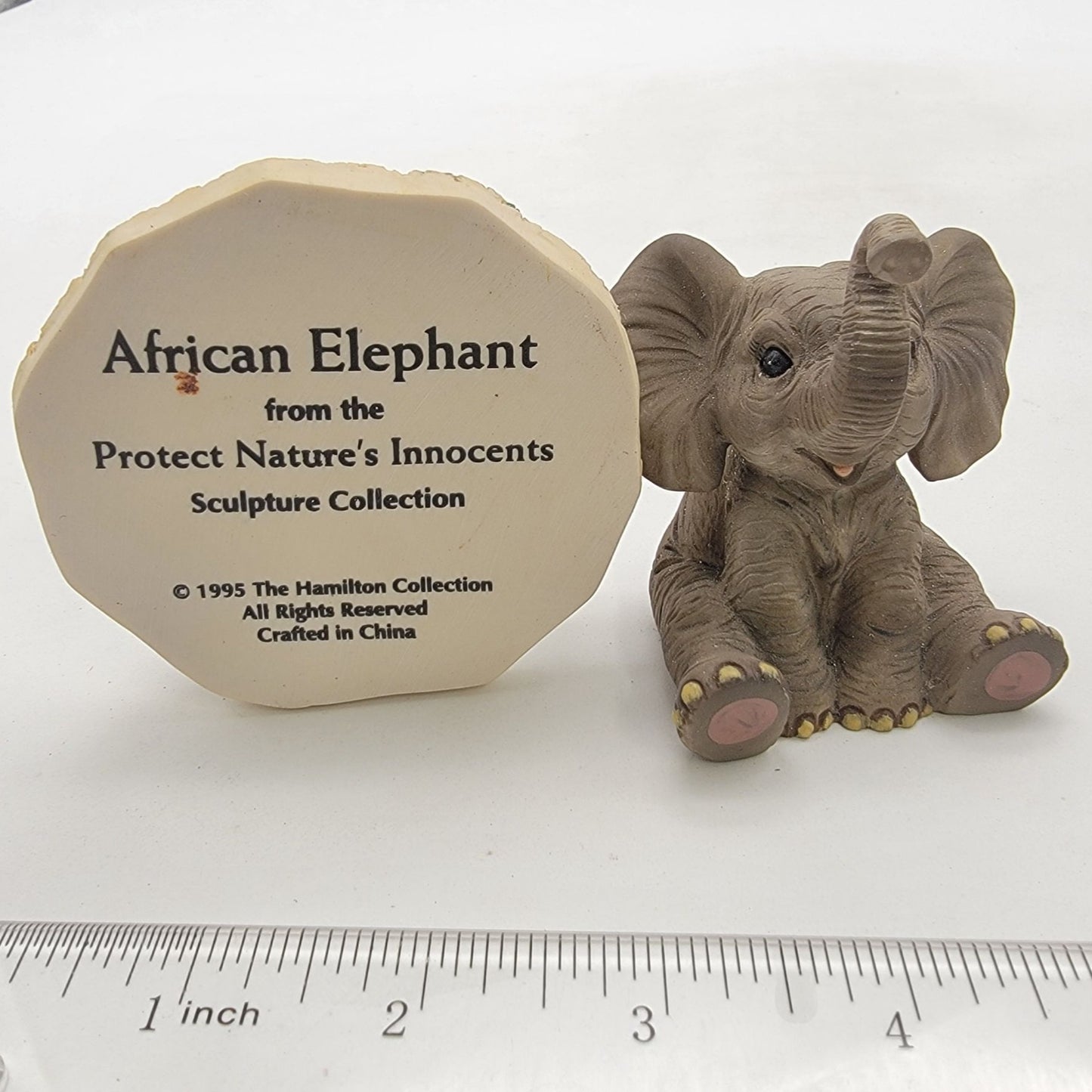 1995 The Hamilton Collection African Elephant Figurine