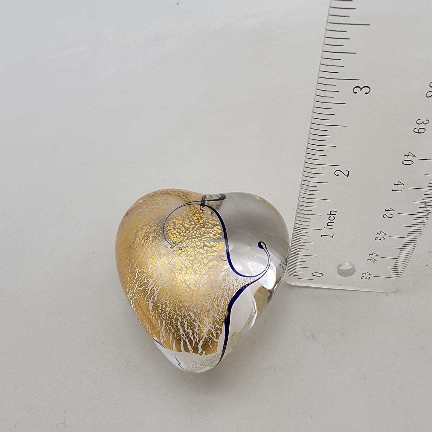 Vintage Robert Held Art Glass Heart Paperweight
