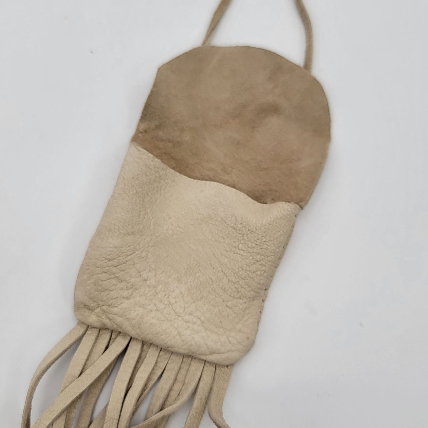 Vintage Native American Leather Medicine Bag Pouch With Fringe