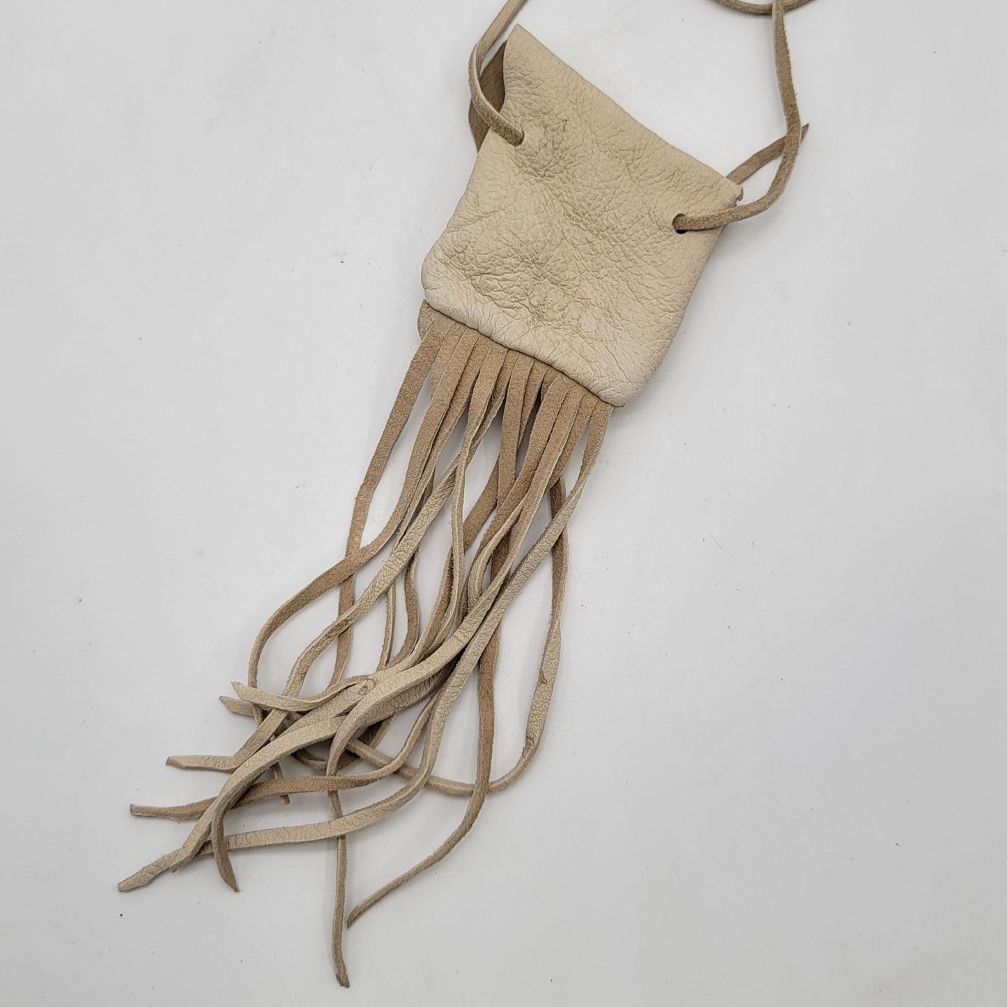 Vintage Native American Leather Medicine Bag Pouch With Fringe