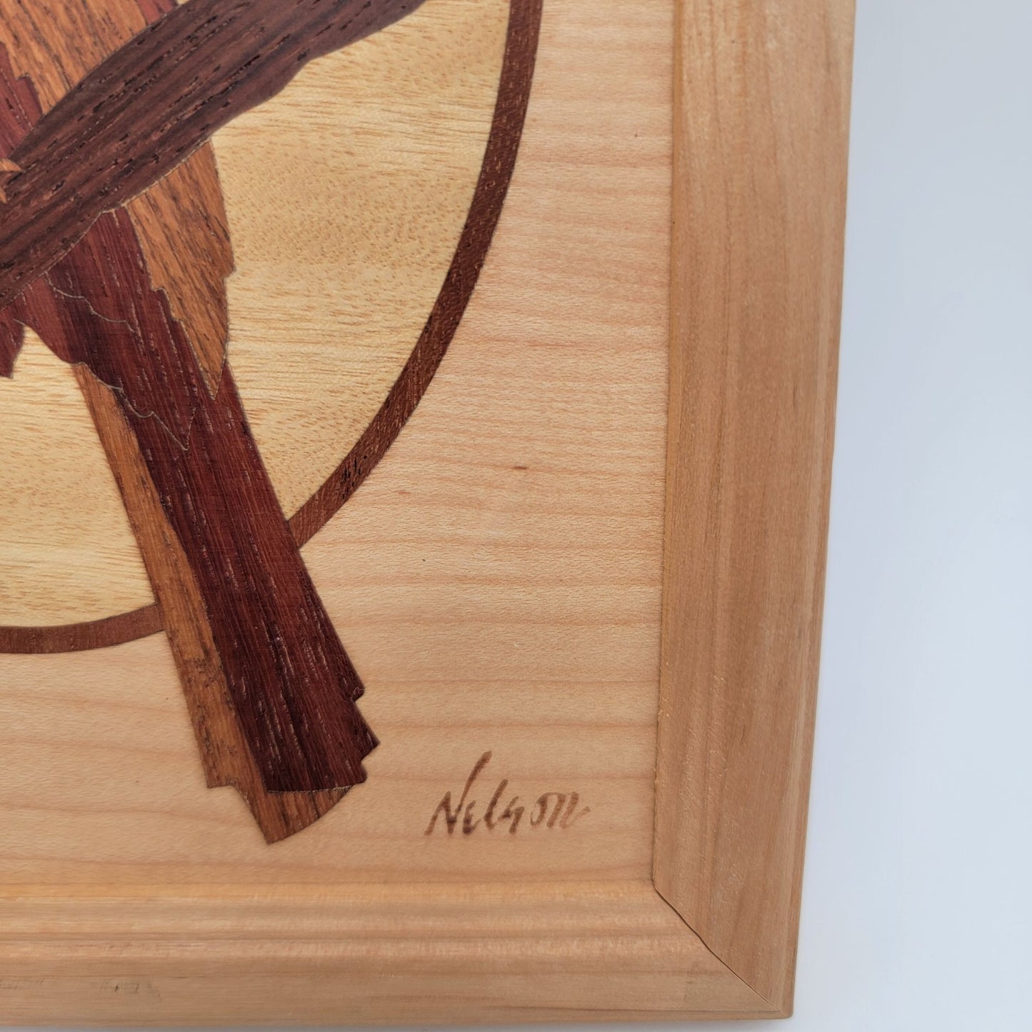 Hudson River Inlay Marquetry Cardinal Picture By Jeff Nelson