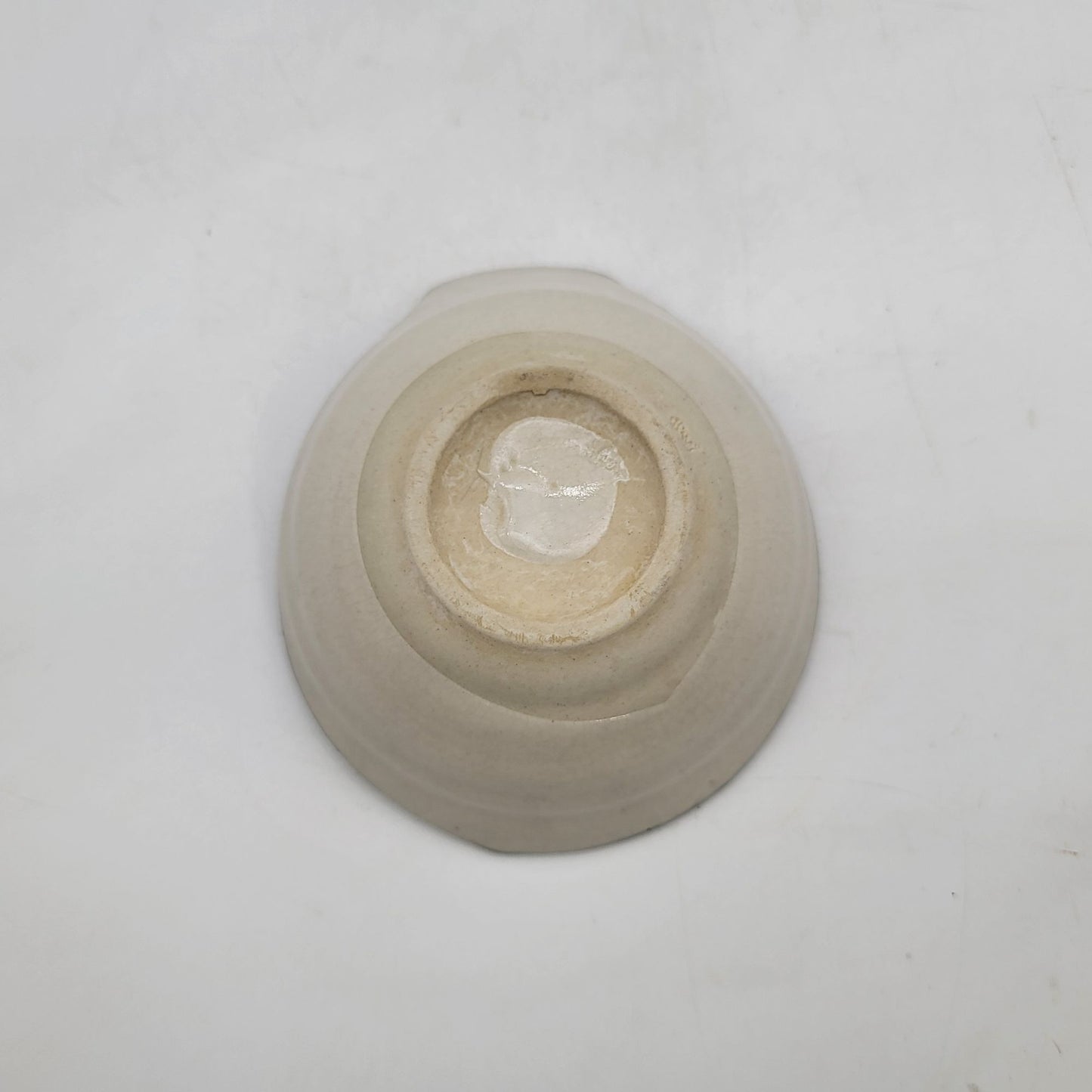 Handcrafted Pottery Sauce Dish With Floral Design Crackle Glaze