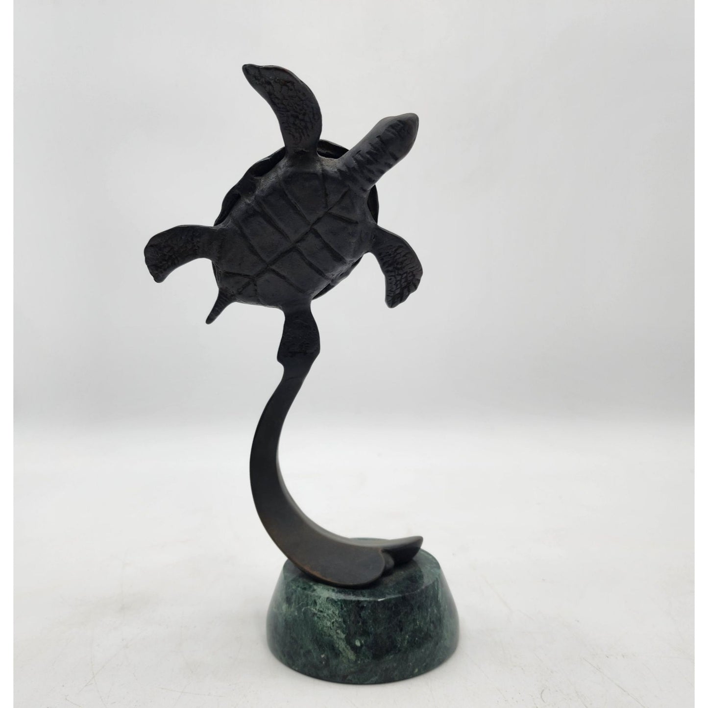 SPI Bronze & Marble Sea Turtle Sculpture Figurine