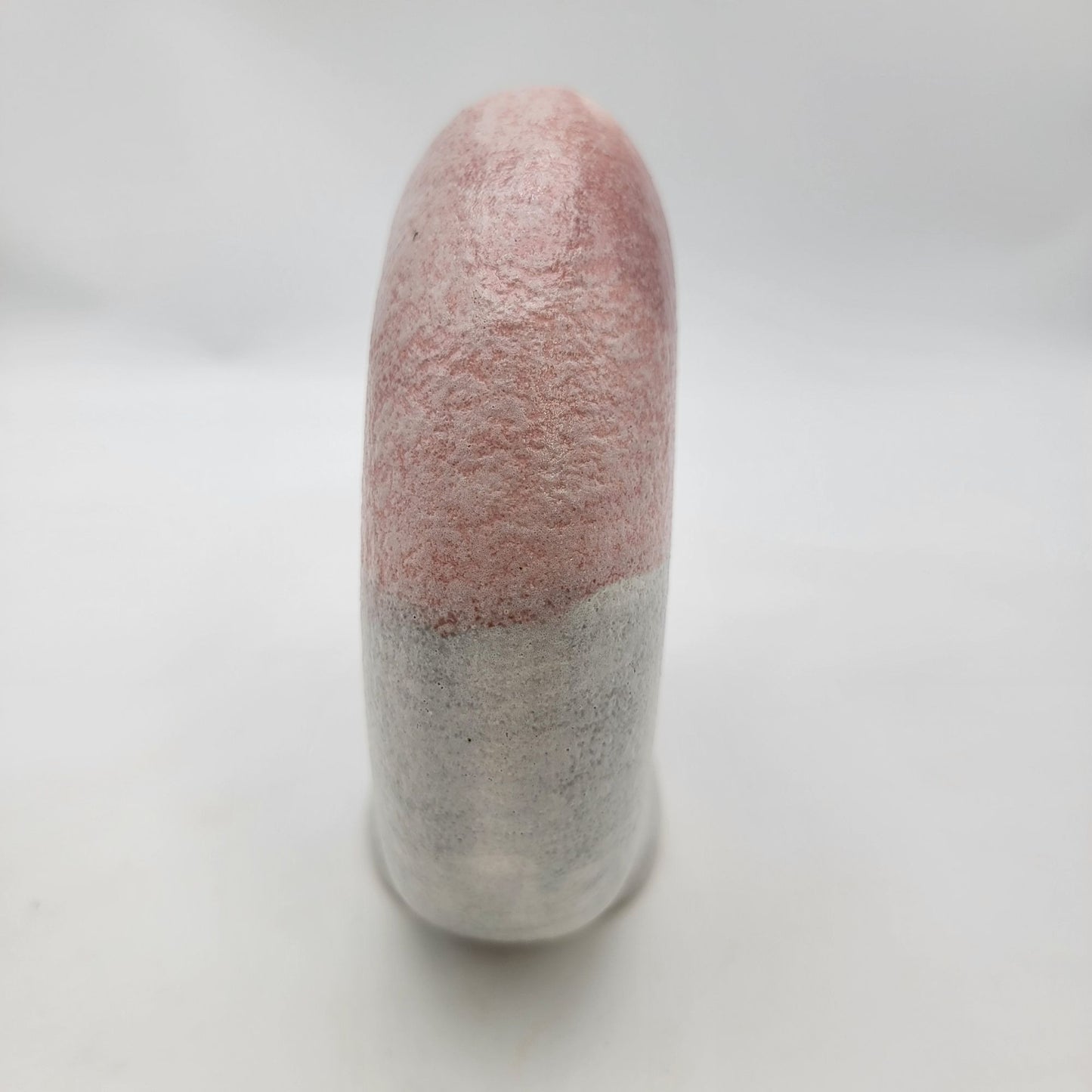 Vintage 1990's Pottery Swirl Vase Gray & Pink