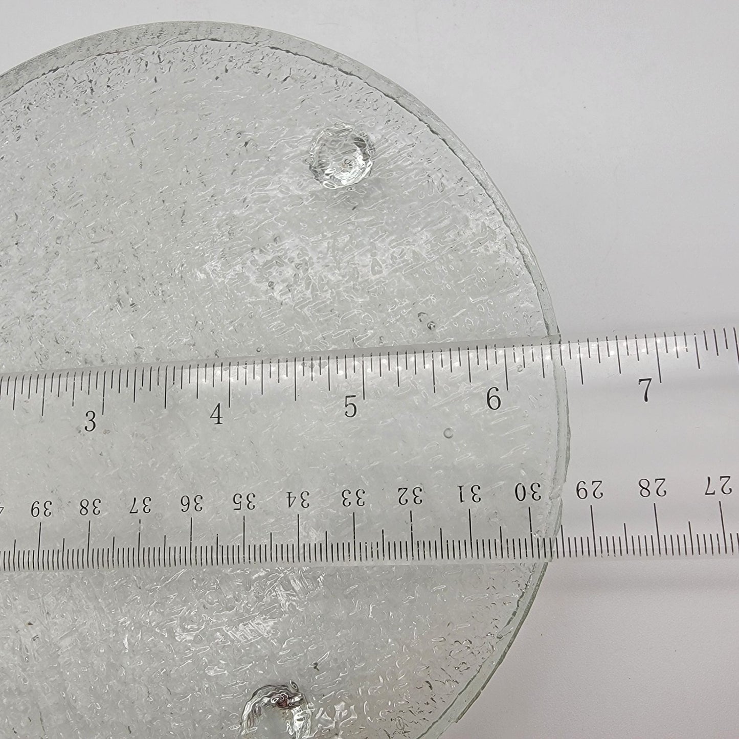 Glass Round Textured Candle Holder Trivet