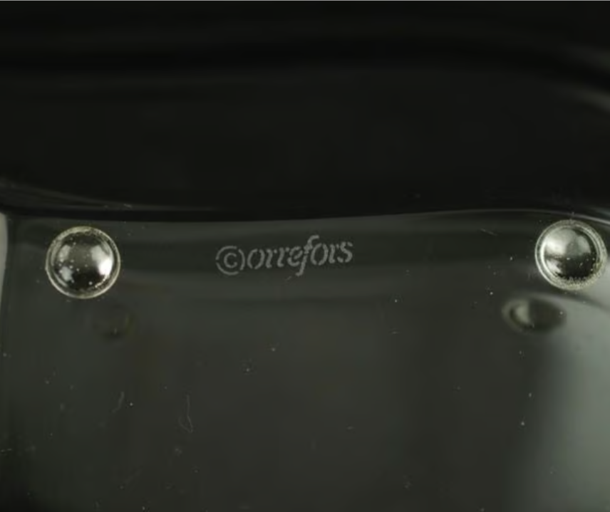 Orrefors Skai Crystal Drop Bowl by Martti Rytkonen