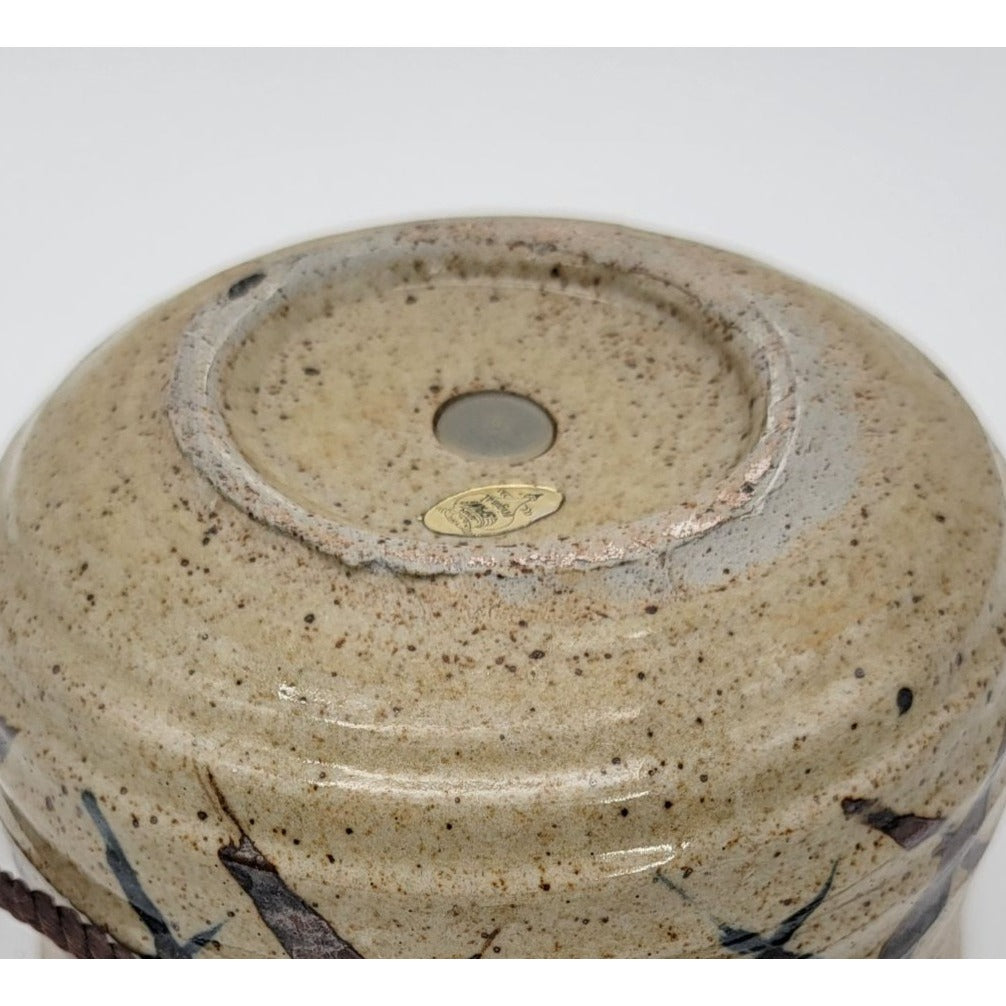 Vintage Japanese Stoneware Hanging Planter