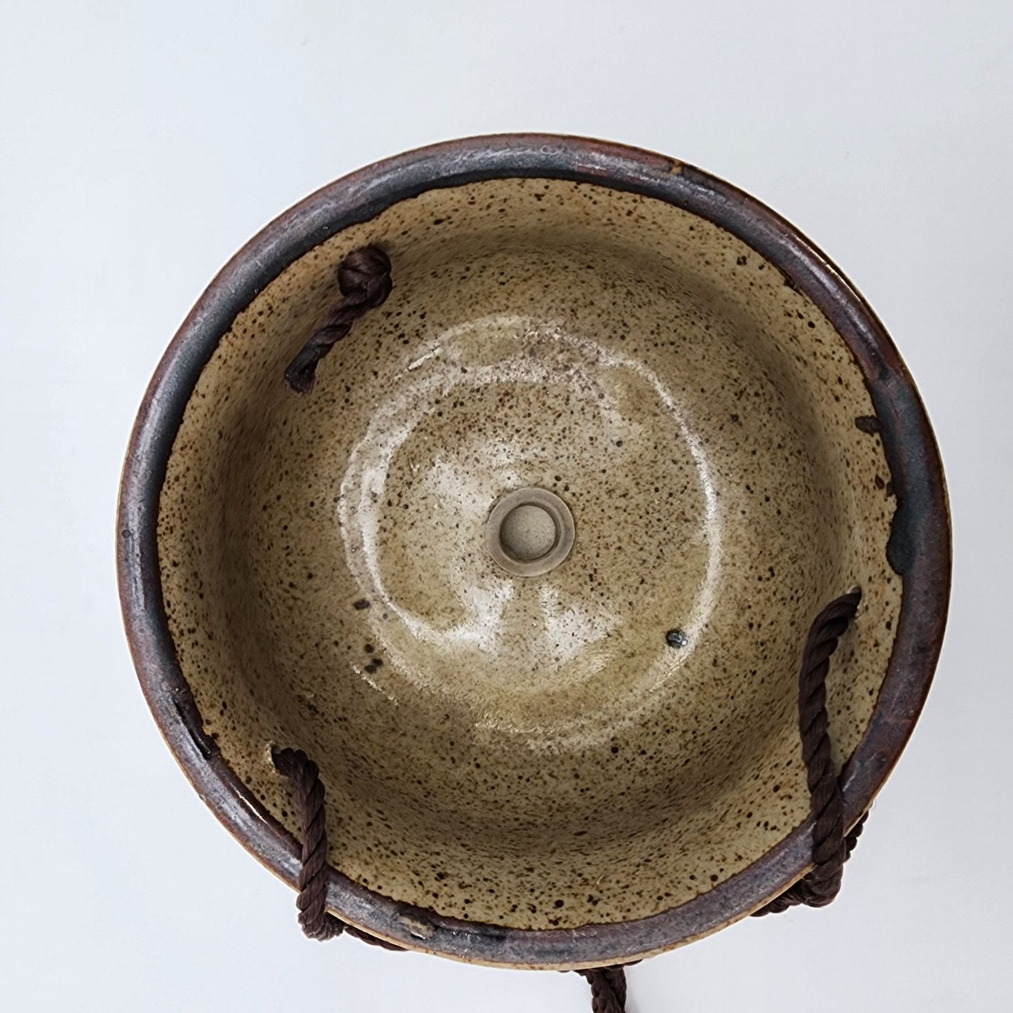 Vintage Japanese Stoneware Hanging Planter