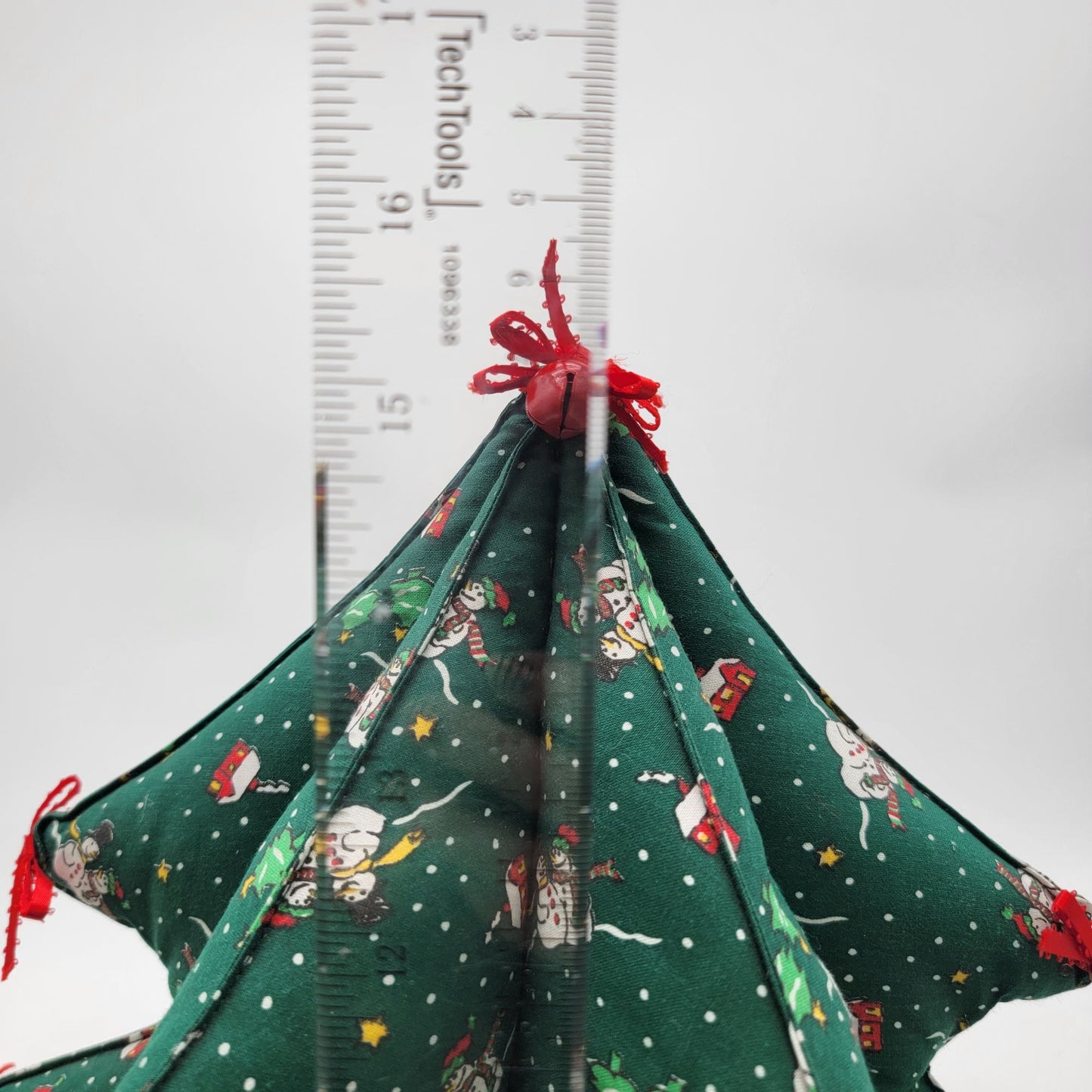 Handcrafted Vintage 1980s 3D Quilted Fabric Christmas Tree