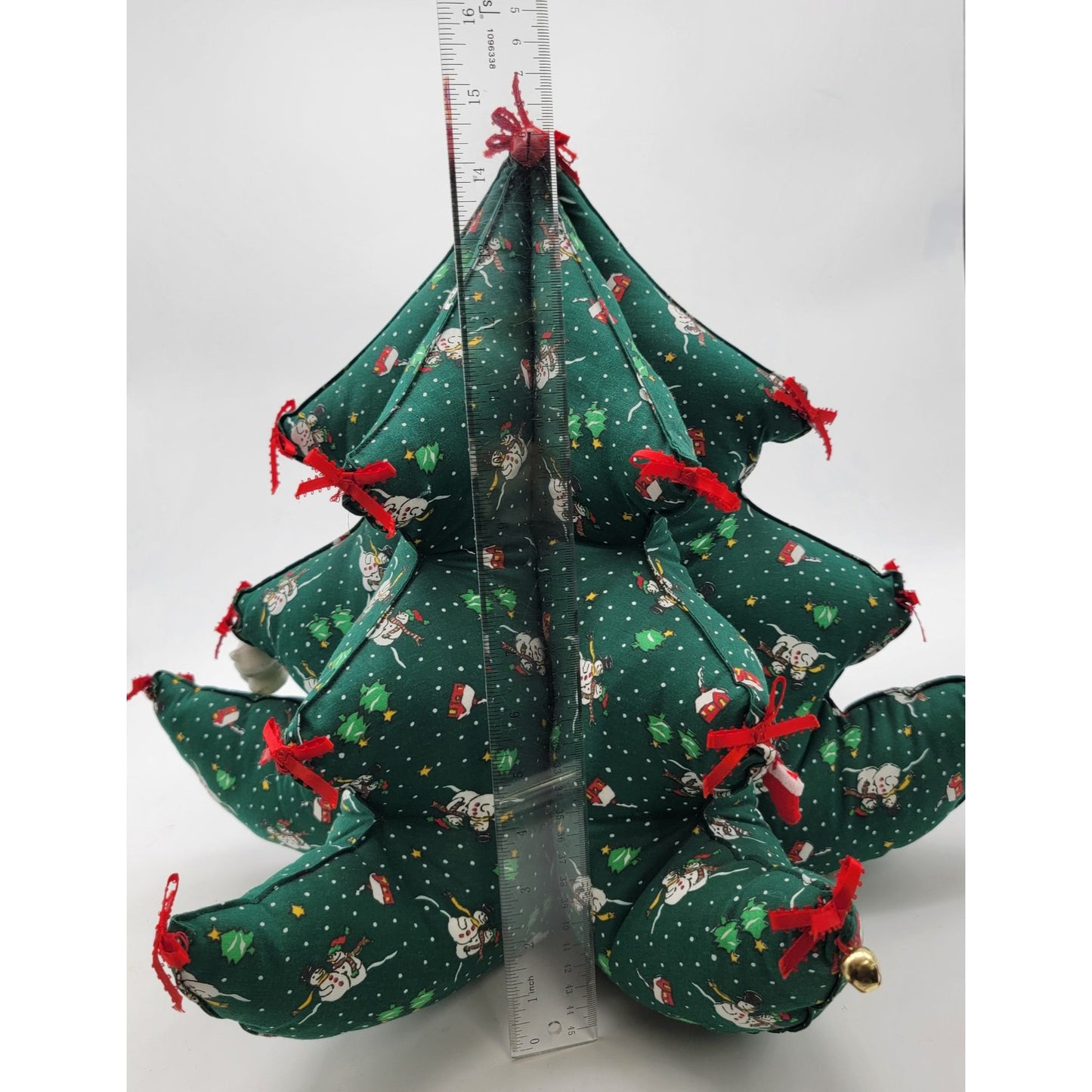 Handcrafted Vintage 1980s 3D Quilted Fabric Christmas Tree