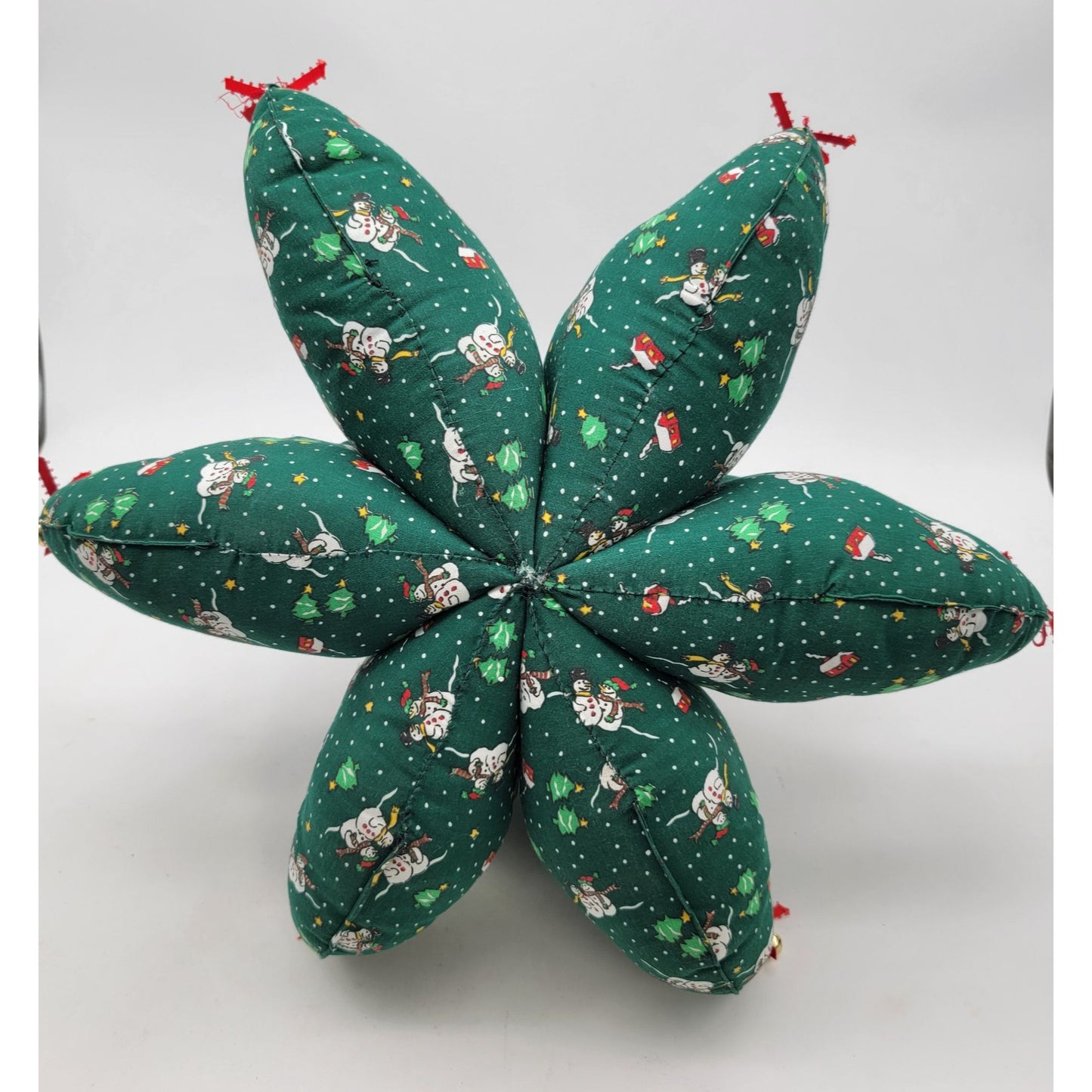 Handcrafted Vintage 1980s 3D Quilted Fabric Christmas Tree