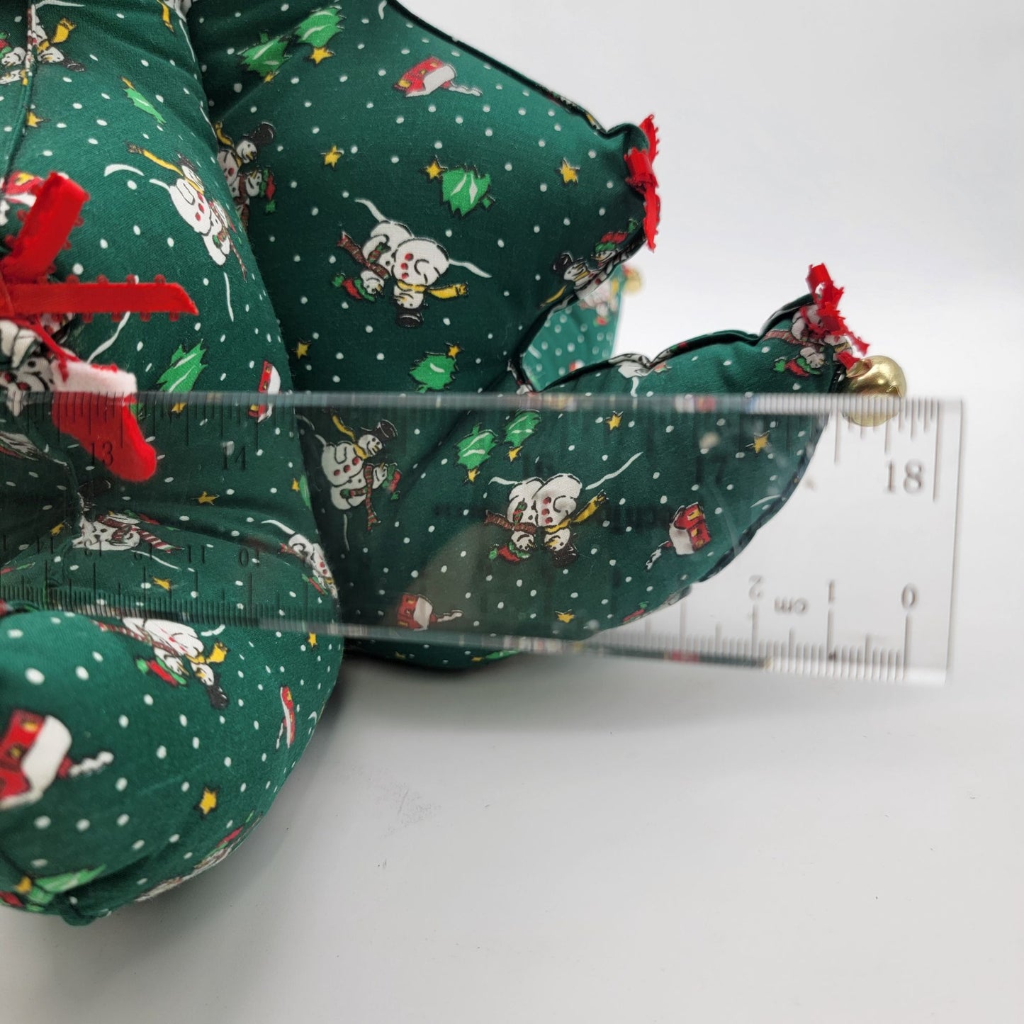 Handcrafted Vintage 1980s 3D Quilted Fabric Christmas Tree