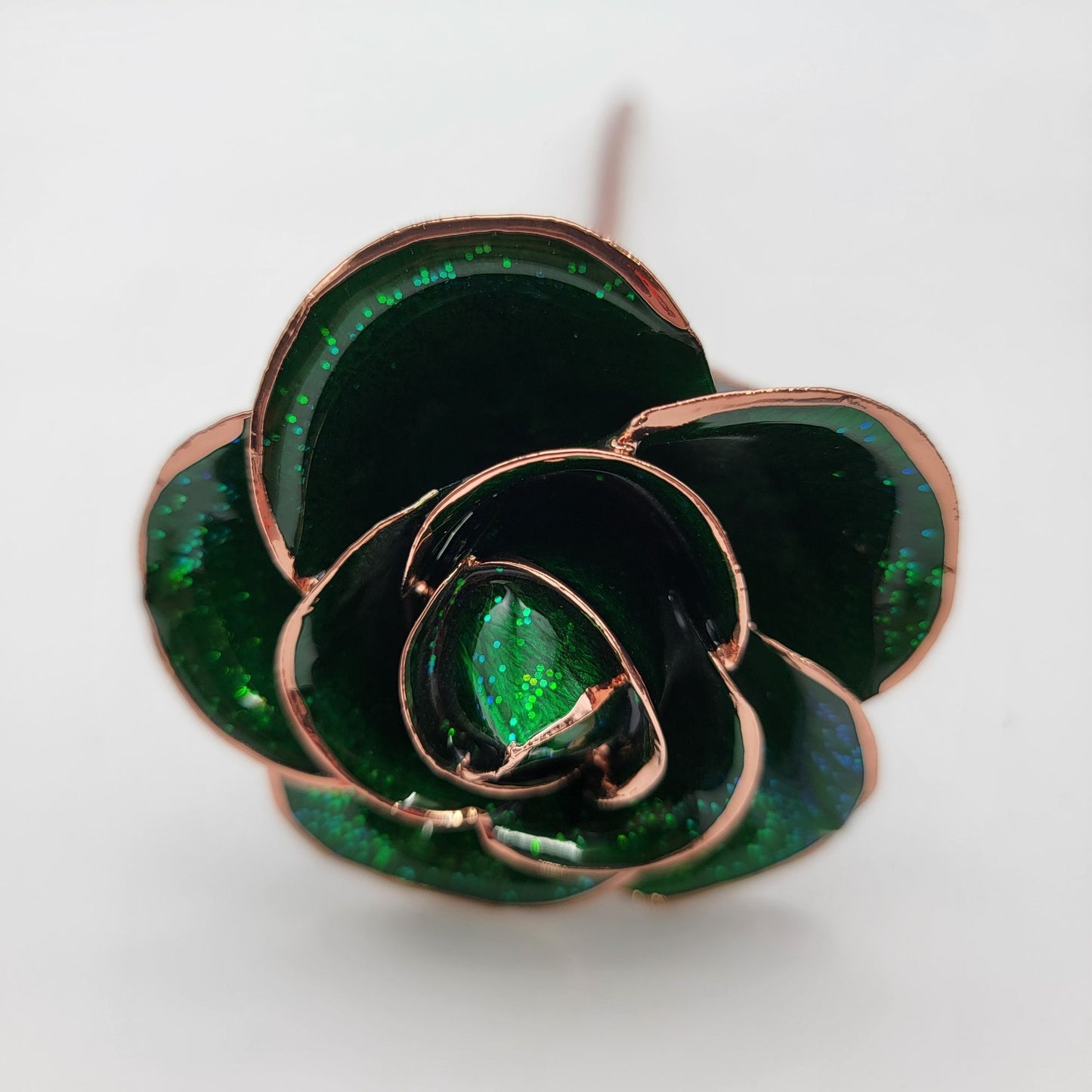 Green Enchanted Real Rose 24K Gold Dipped Handcrafted Gift Box