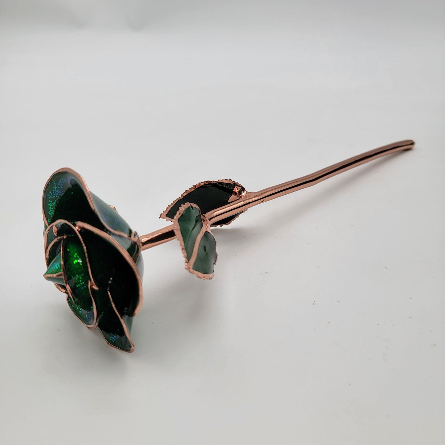 Green Enchanted Real Rose 24K Gold Dipped Handcrafted Gift Box