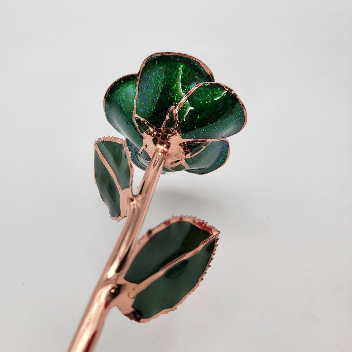 Green Enchanted Real Rose 24K Gold Dipped Handcrafted Gift Box