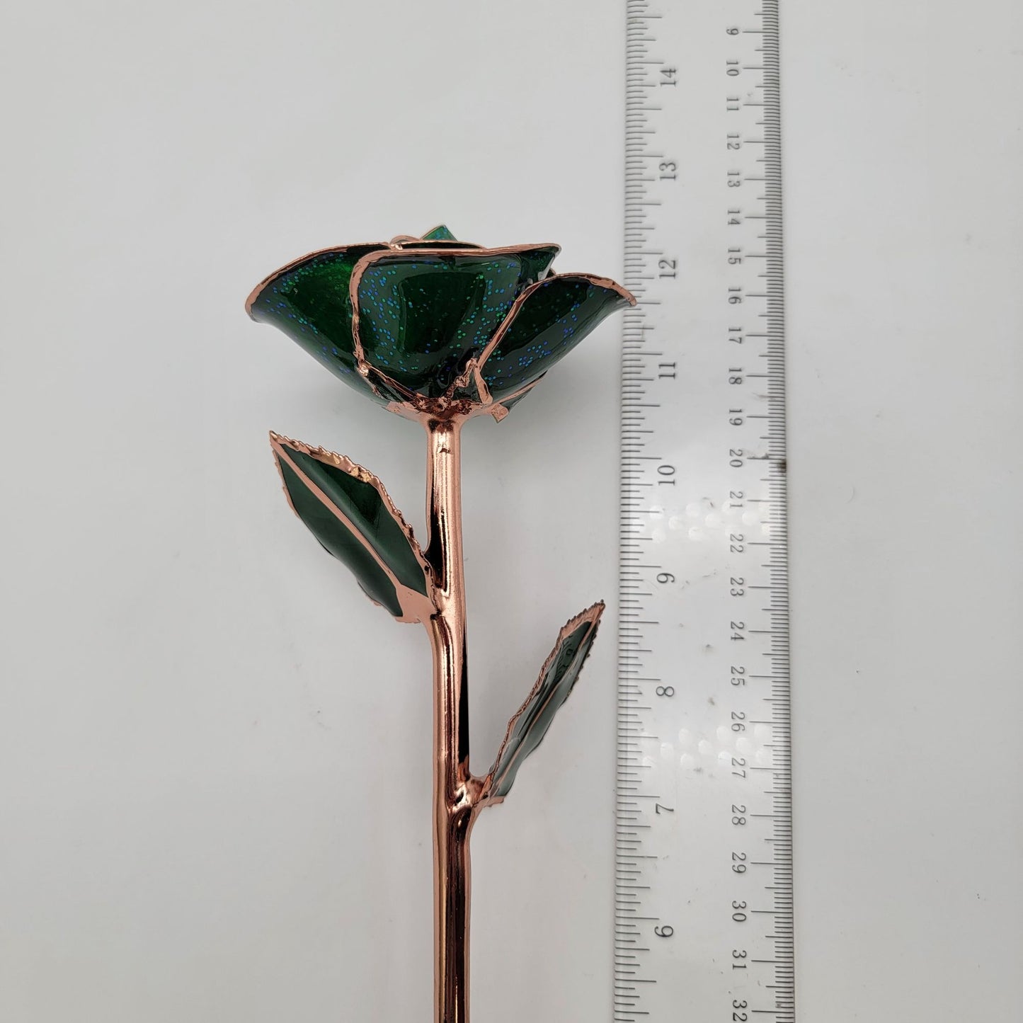 Green Enchanted Real Rose 24K Gold Dipped Handcrafted Gift Box