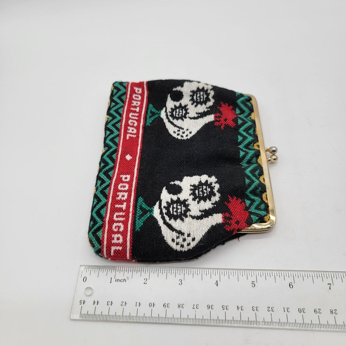 Vintage Portugal Rooster Woven Tapestry Clutch Purse