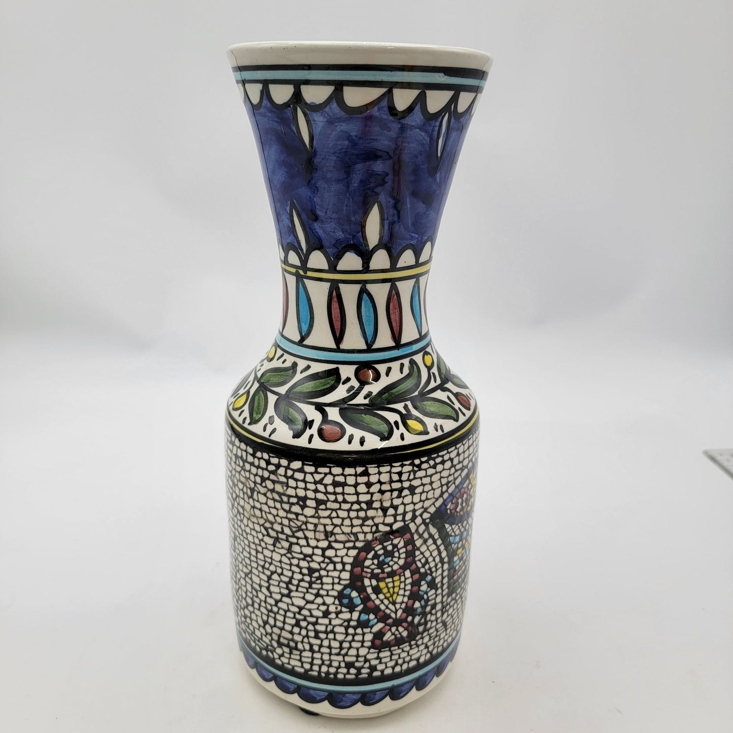 Hand-Painted Jericho Vase Mosaic Design