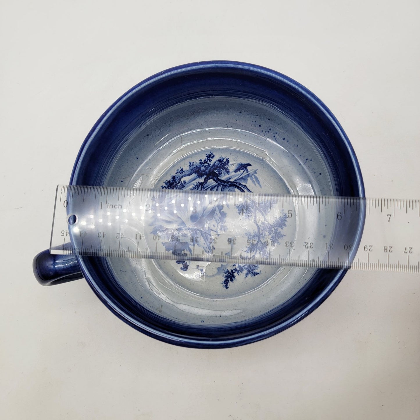 Antique Myott Staffordshire Flow Blue Chamber Pot England Ironstone