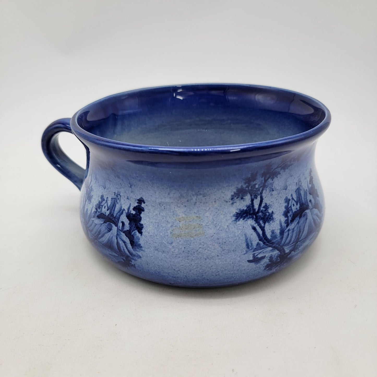 Antique Myott Staffordshire Flow Blue Chamber Pot England Ironstone