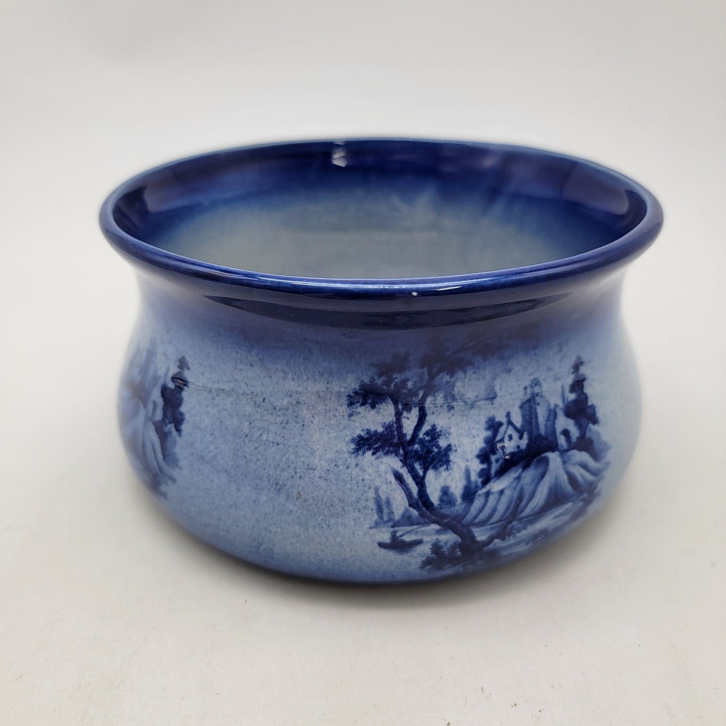 Antique Myott Staffordshire Flow Blue Chamber Pot England Ironstone