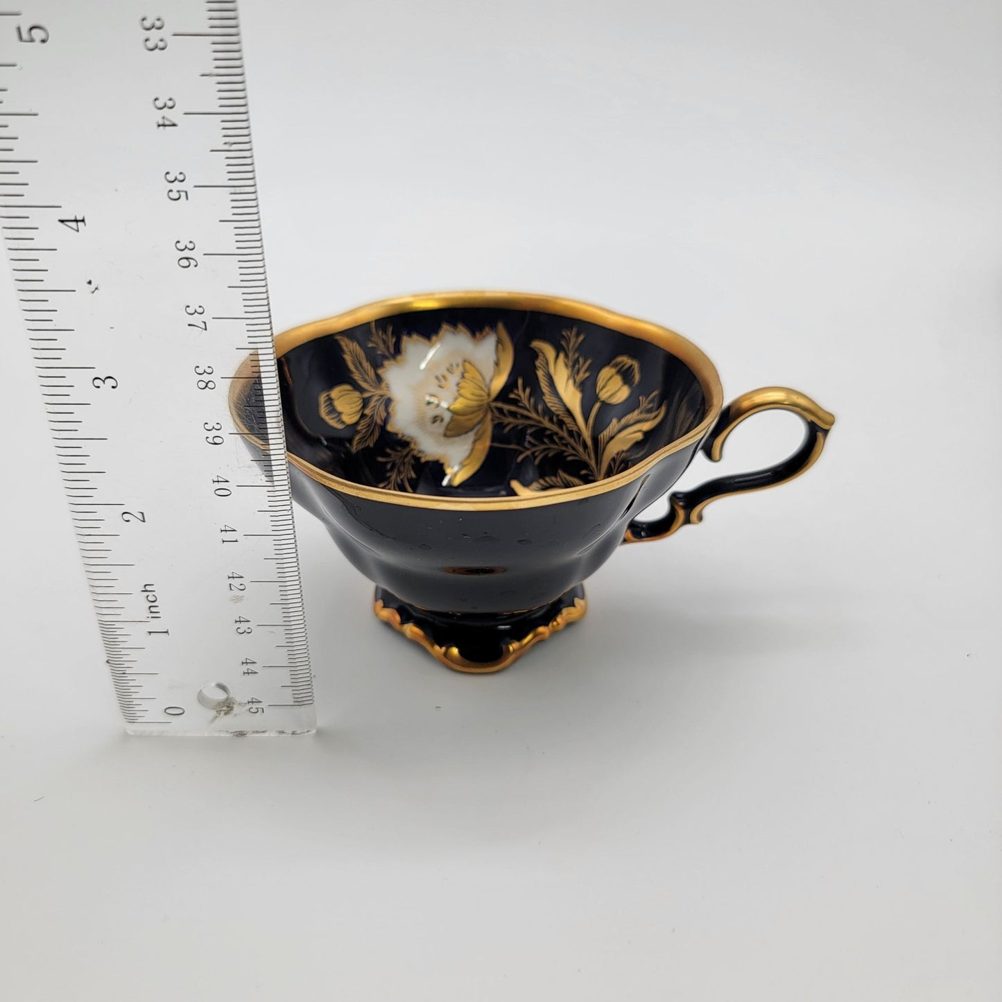 Lindner Kueps Bavaria Echt Cobalt Porcelain Cup Saucer and Plate