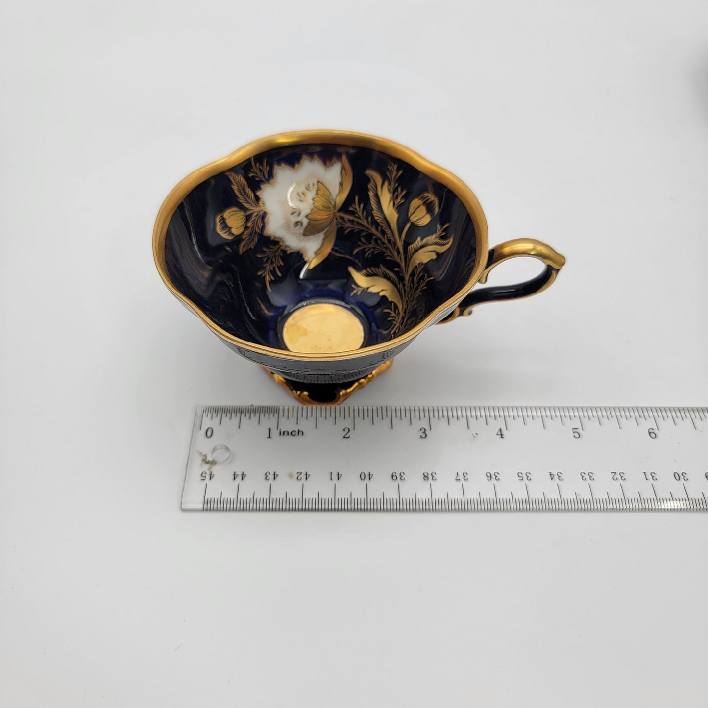 Lindner Kueps Bavaria Echt Cobalt Porcelain Cup Saucer and Plate