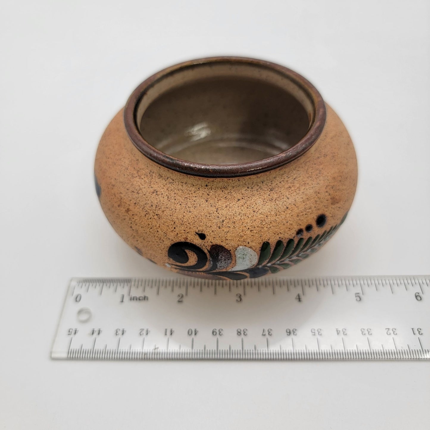 Vintage Tonala Pottery Vase Signed Metzi Mexico