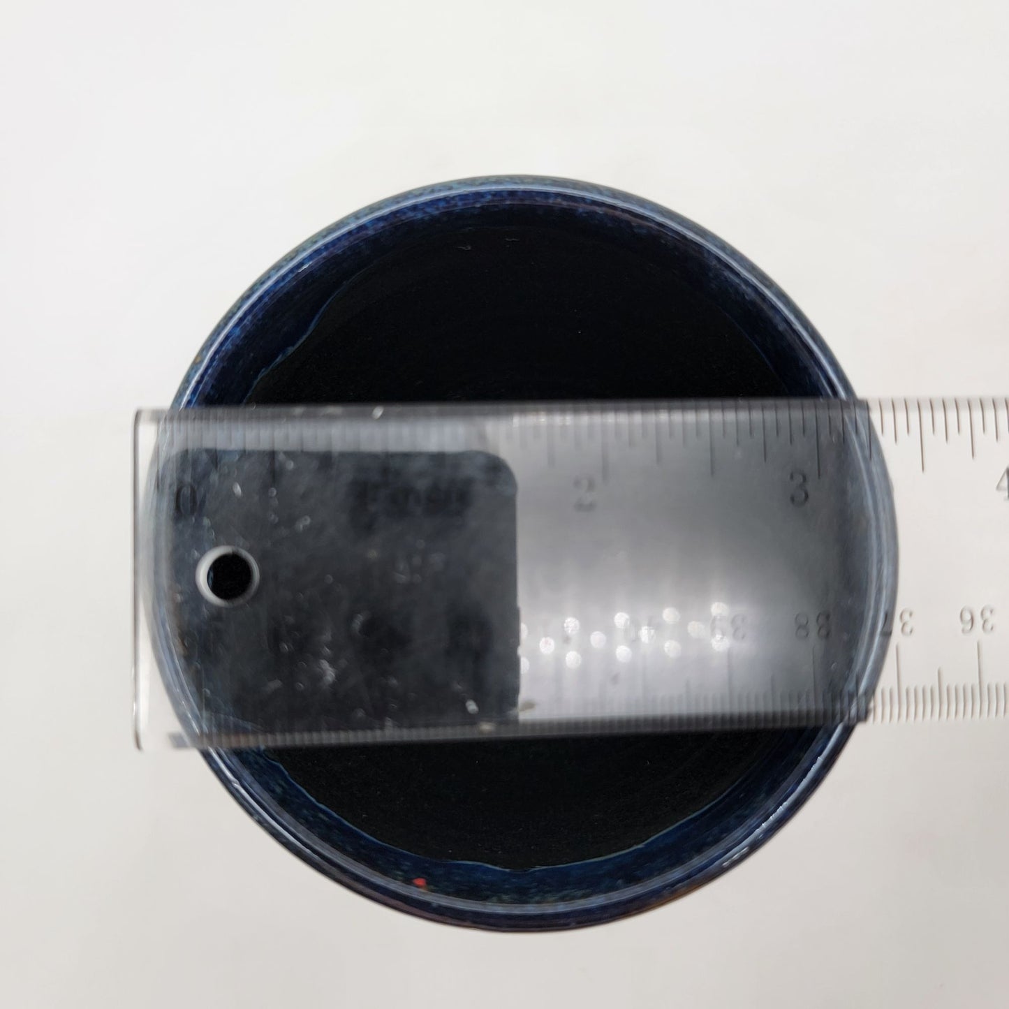 Blue & Black Drip Glaze Art Pottery Vase