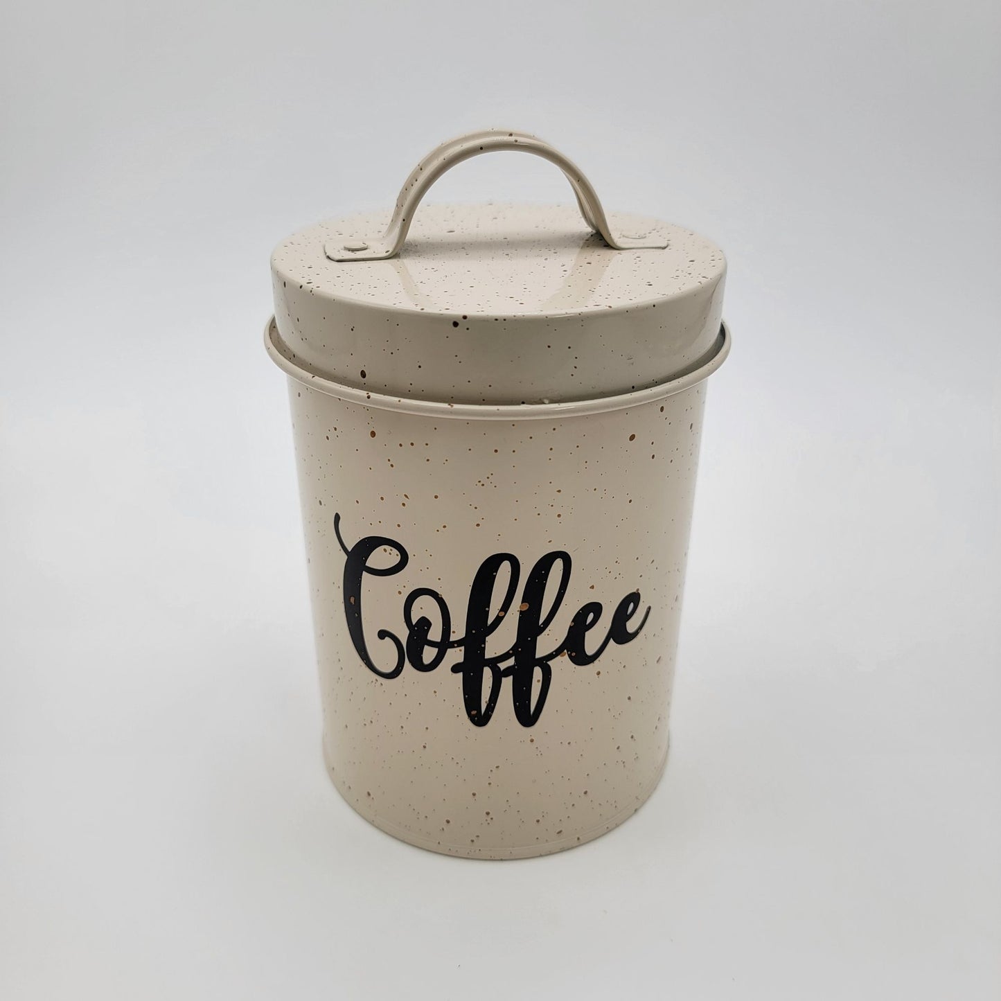 Vintage Speckled Metal Canister Set - Coffee Tea & Sugar Storage
