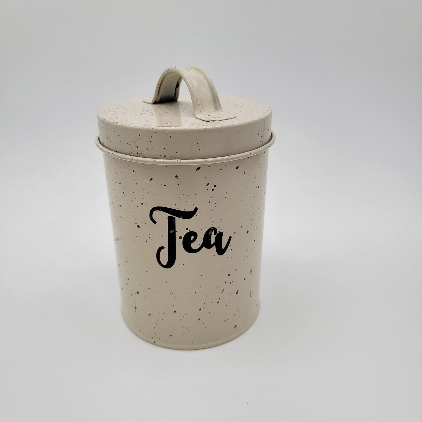 Vintage Speckled Metal Canister Set - Coffee Tea & Sugar Storage