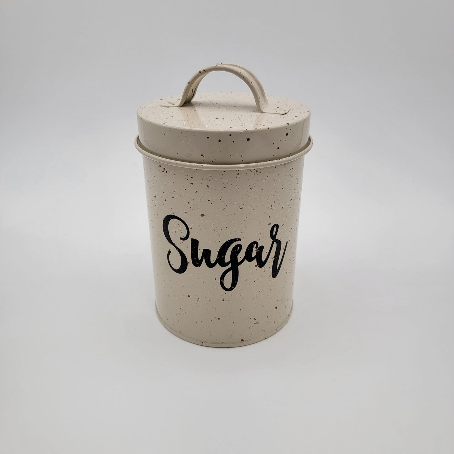 Vintage Speckled Metal Canister Set - Coffee Tea & Sugar Storage