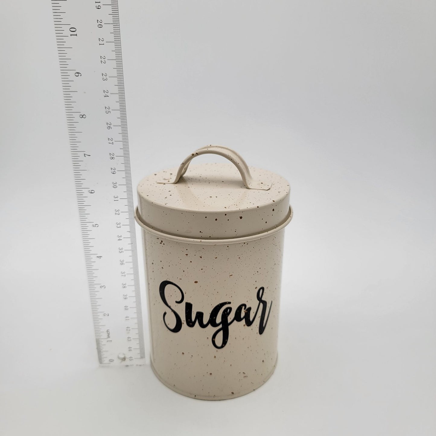 Vintage Speckled Metal Canister Set - Coffee Tea & Sugar Storage