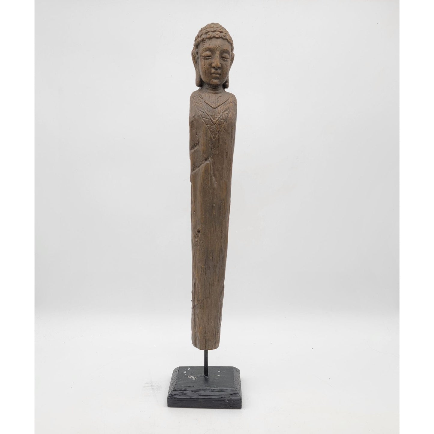 Vintage Hand-Carved Wooden Buddha Statues