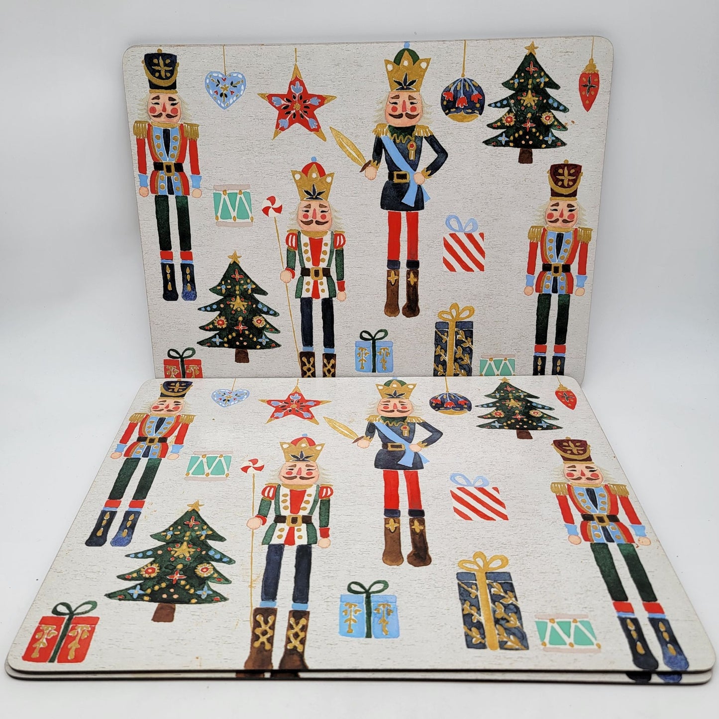 William Sonoma Nutcracker Christmas Solider Cork-Backed Placemats Set Of 4
