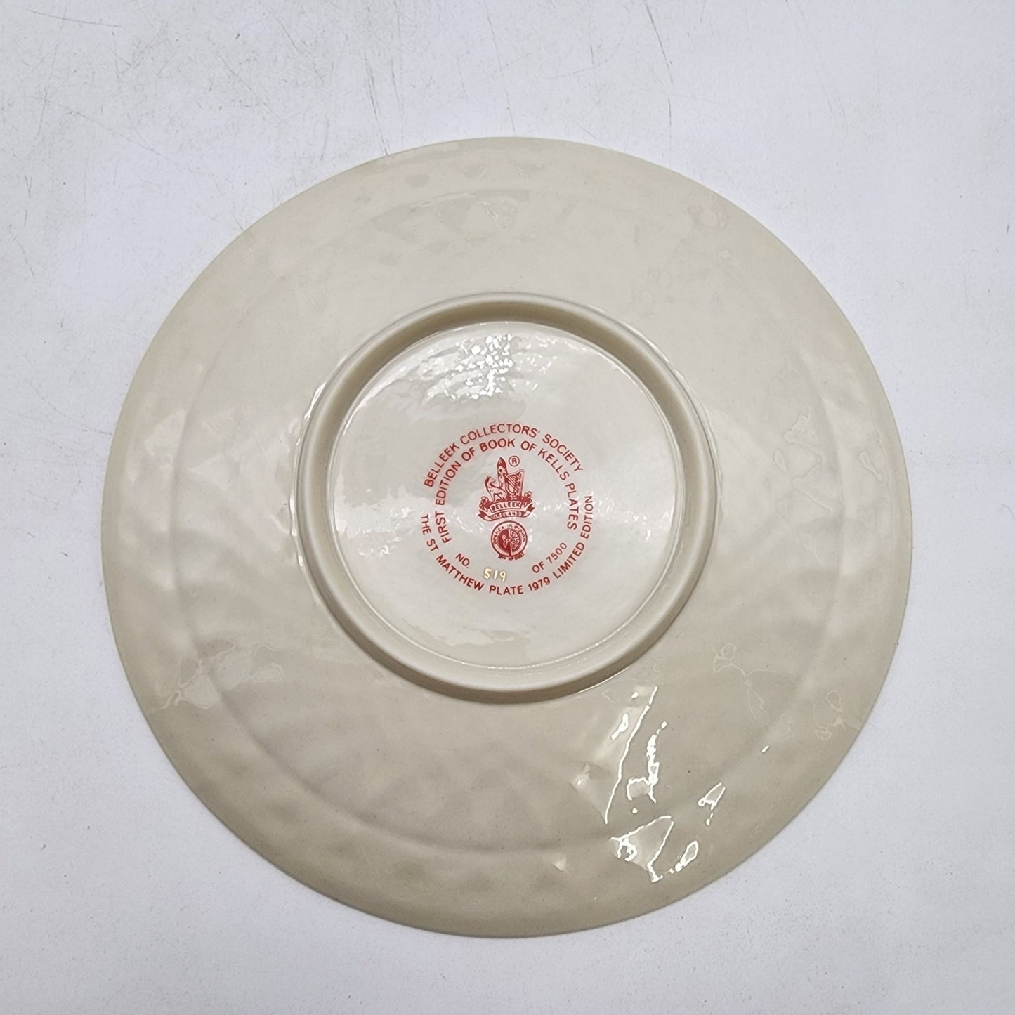 Belleek Collectors Society Book Of Kells St. Matthew Plate First Edition