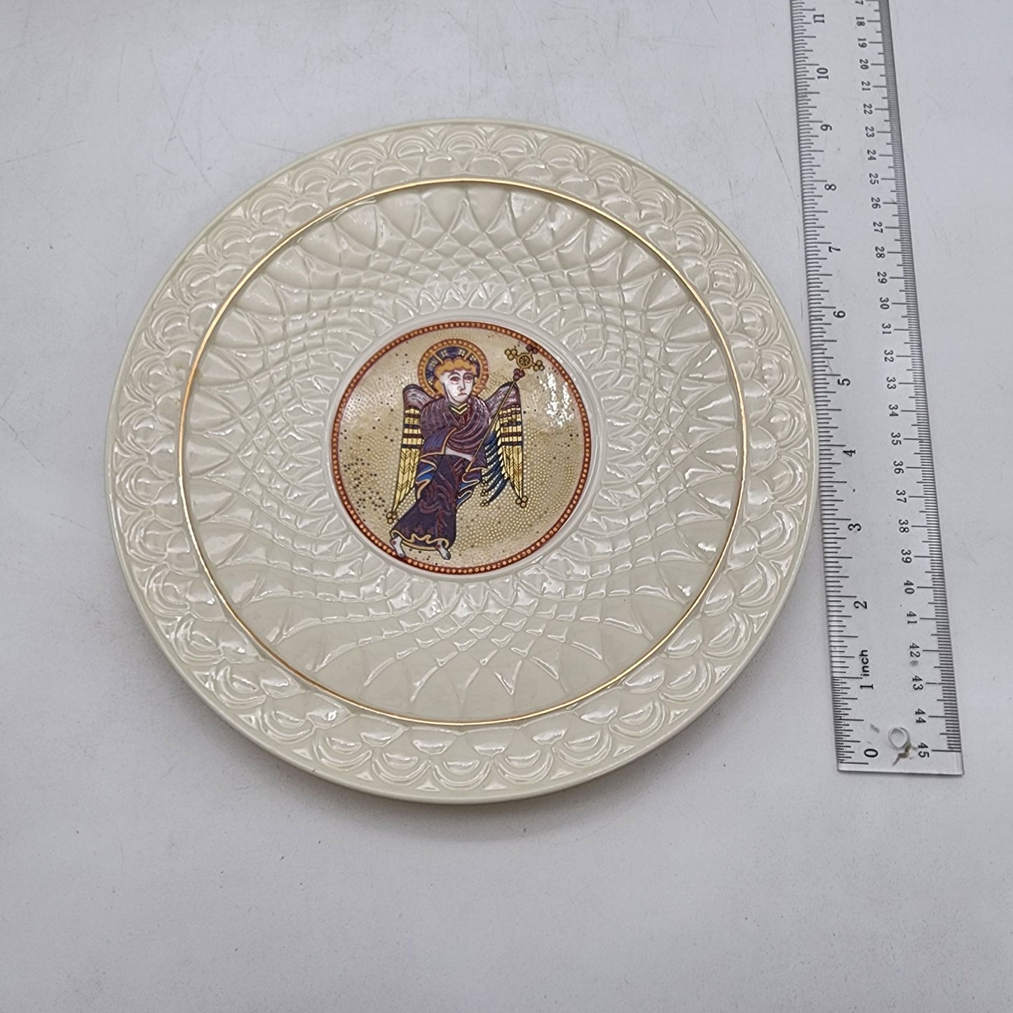 Belleek Collectors Society Book Of Kells St. Matthew Plate First Edition