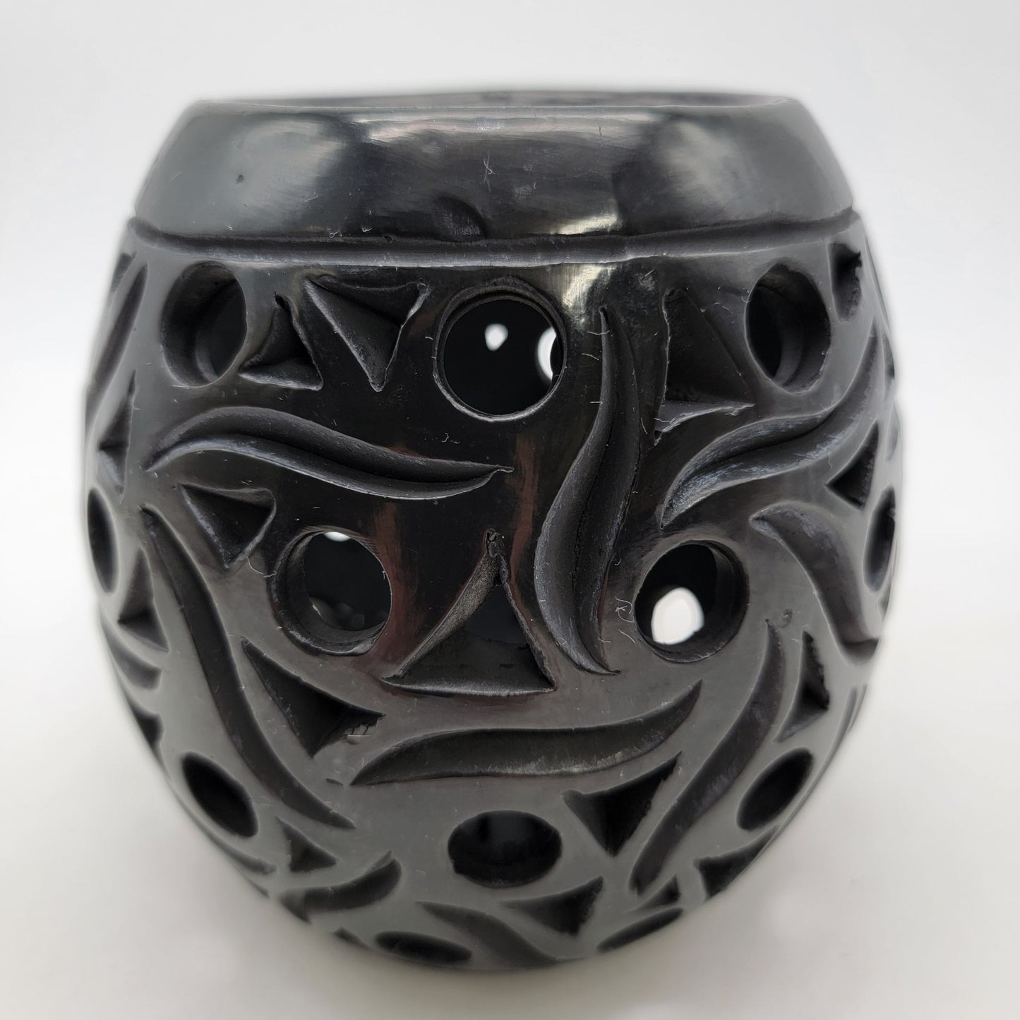 Handcrafted Oaxacan Lumiere Candle Holder With Cutout Design