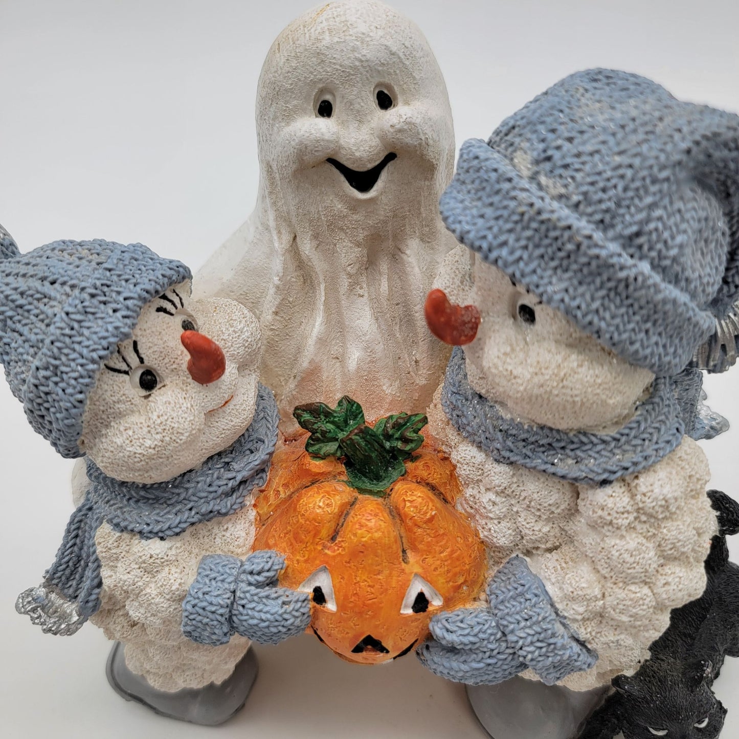 Encore 1999 Halloween Collection Boo Buddies "Ghostly Trio" Snowman Figurine