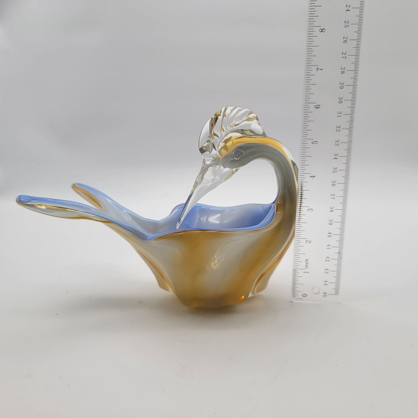 Mid Cenutry Hans Geismar Murano Glass Bird Bowl Sculpture