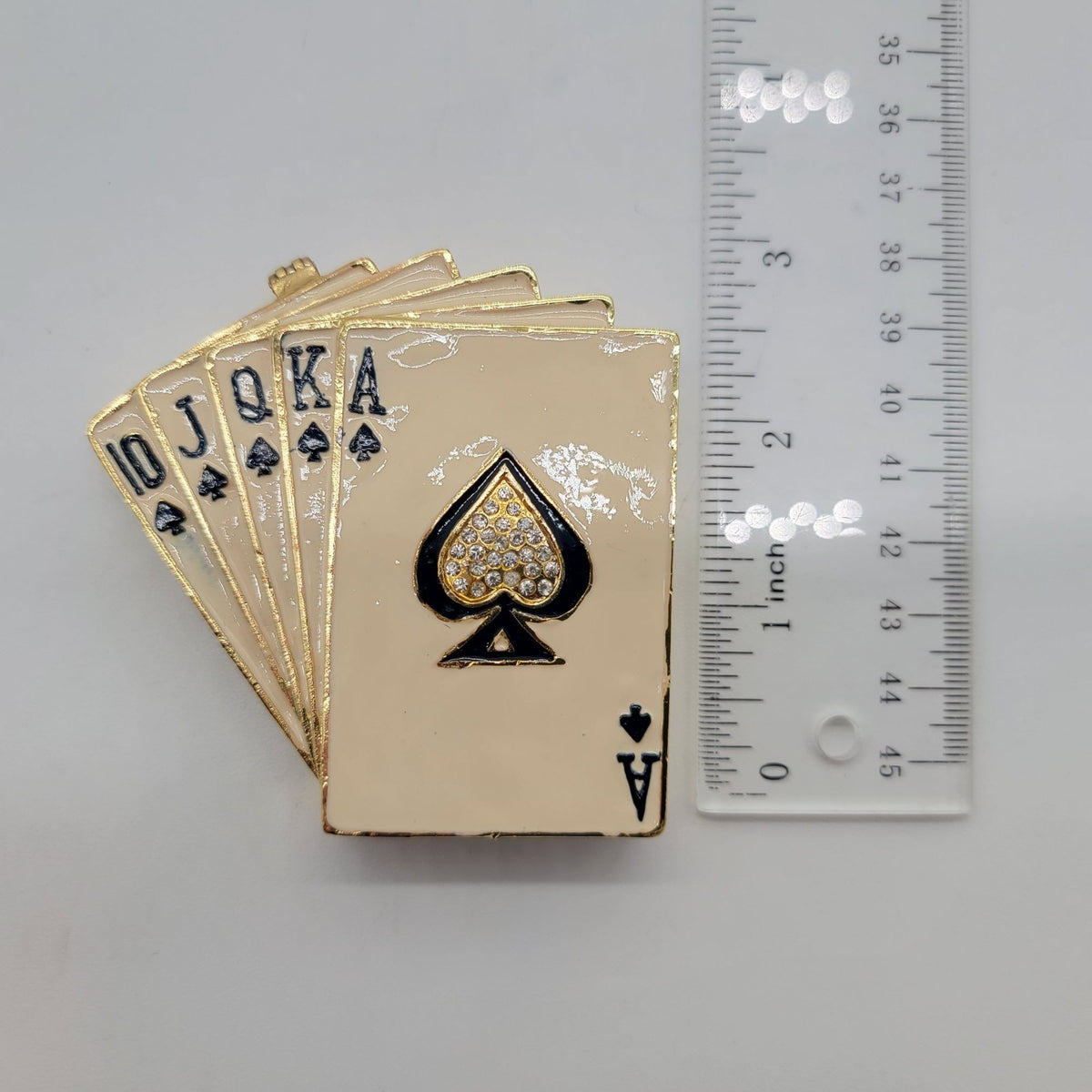 Objet D' Art Getting Royal Trinket Box Royal Flush Poker Hand Artform No 13