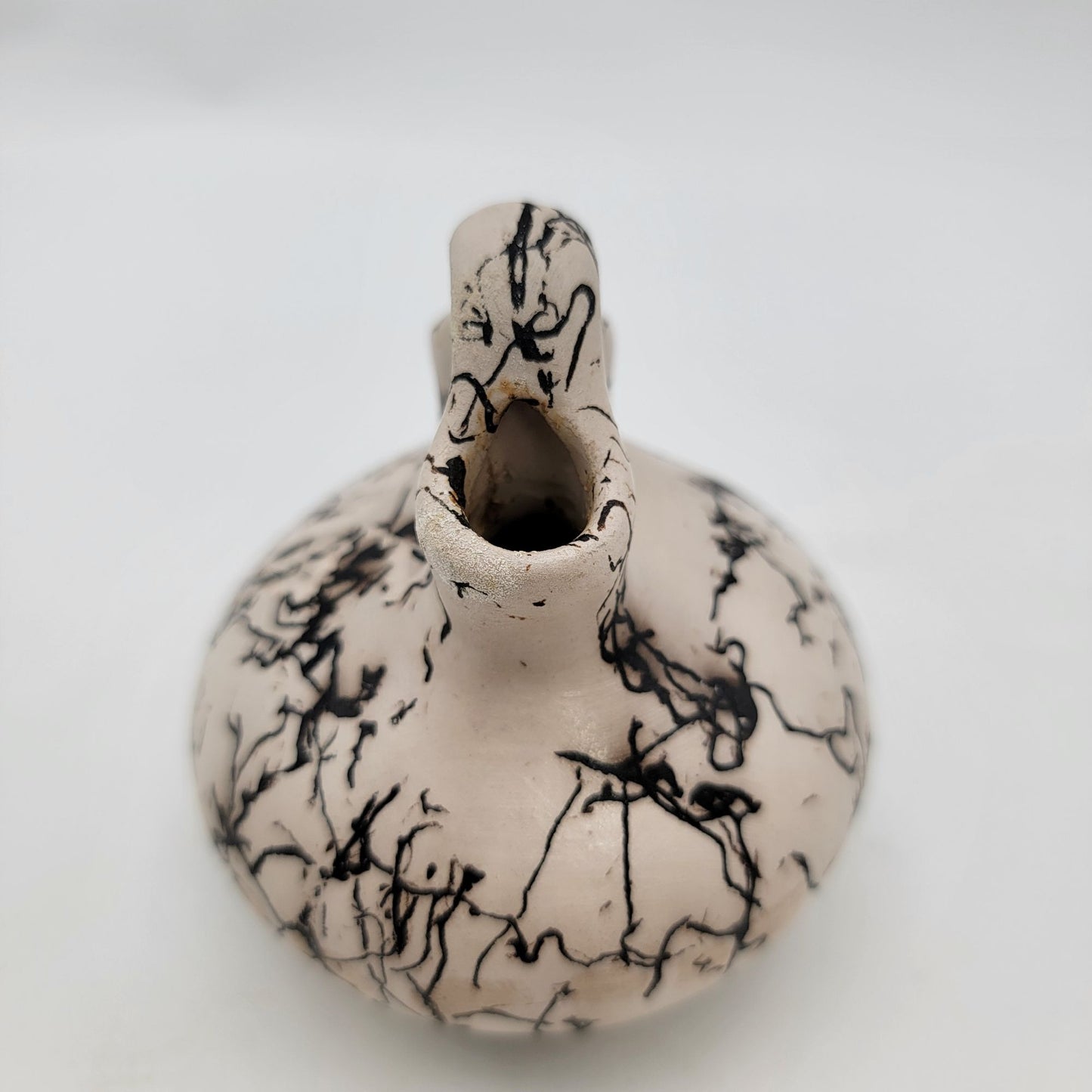 Vintage Navajo Horsehair Pottery Wedding Vase