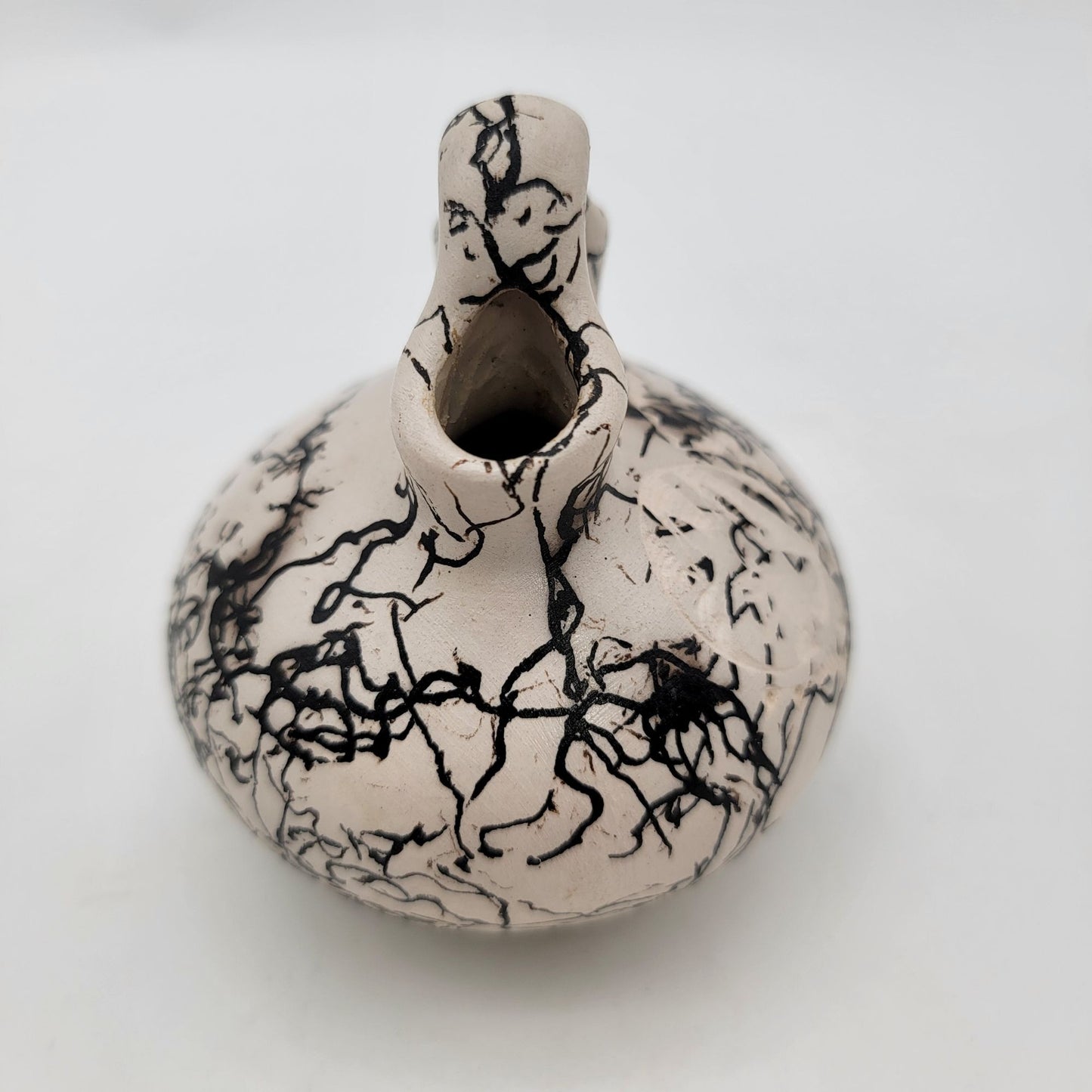 Vintage Navajo Horsehair Pottery Wedding Vase