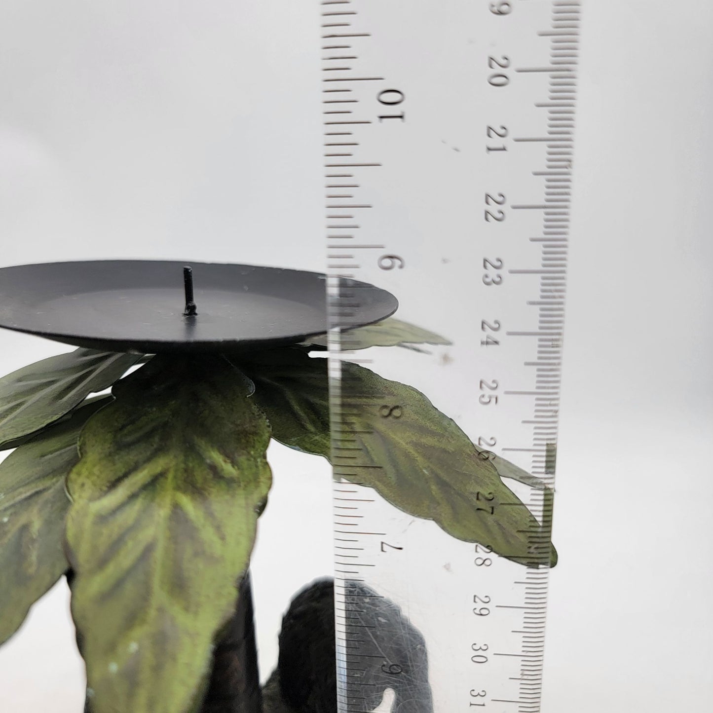 Three Wise Monkeys Candle Holder With Palm Leaf Shade