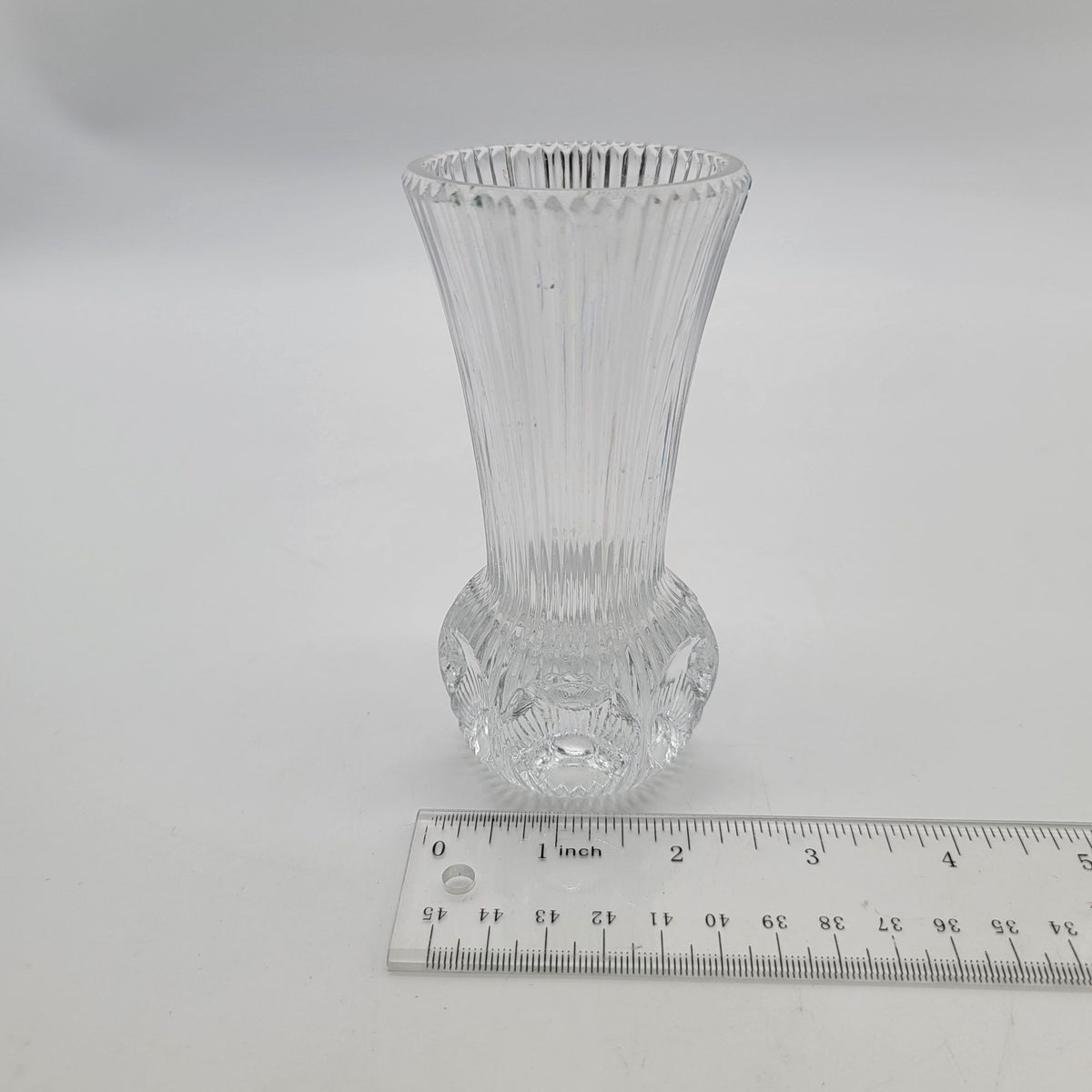1970s Fostoria Thumbprint Melissa Bud Vase
