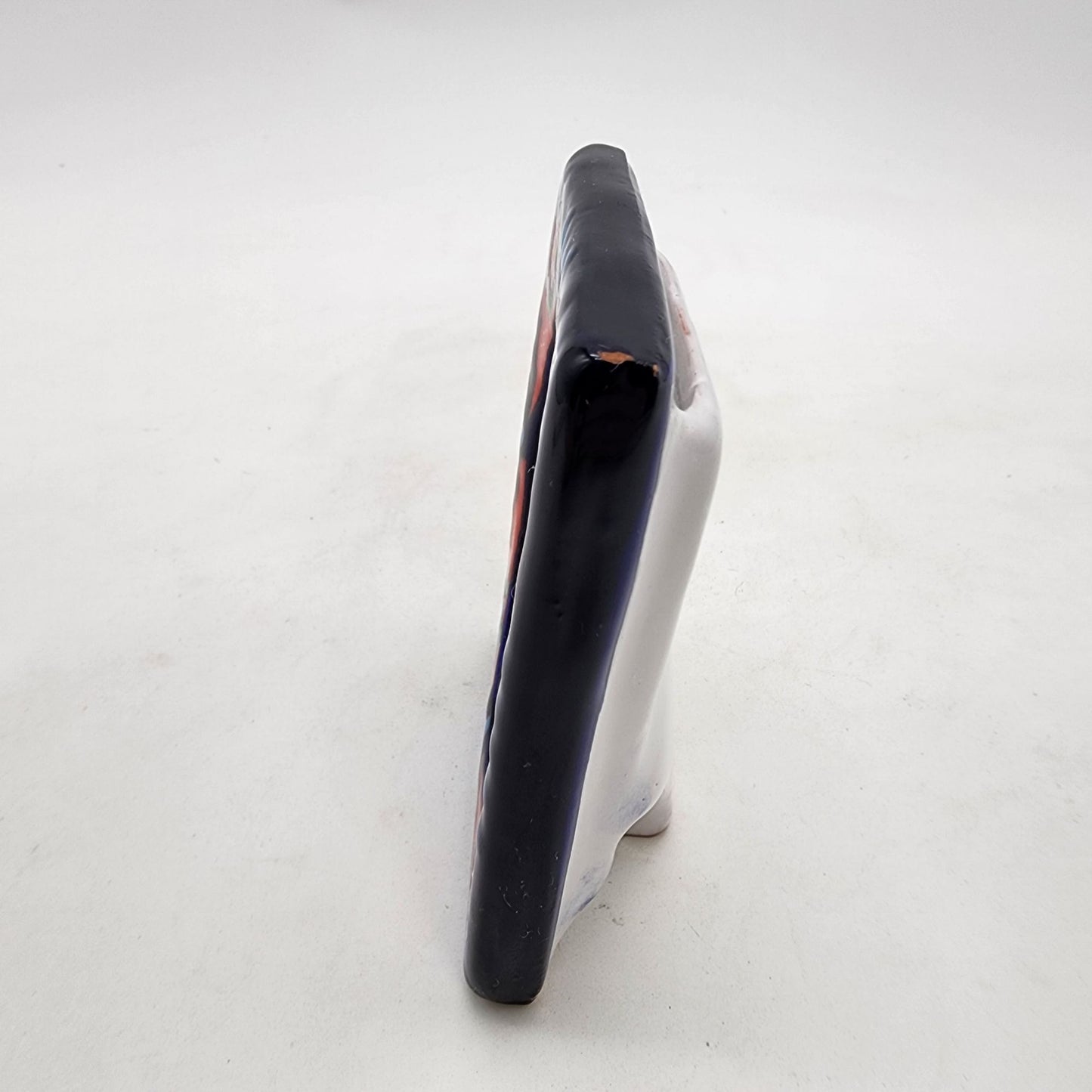 Hand-Painted Mexican Talavera Pottery Picture Frame By Dominguez Family