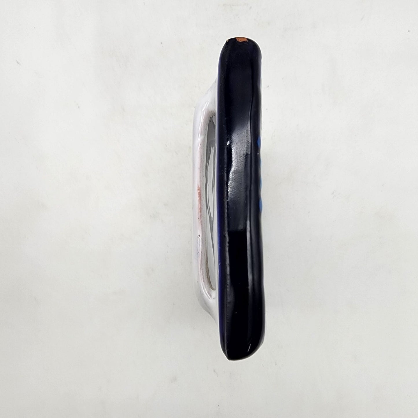 Hand-Painted Mexican Talavera Pottery Picture Frame By Dominguez Family