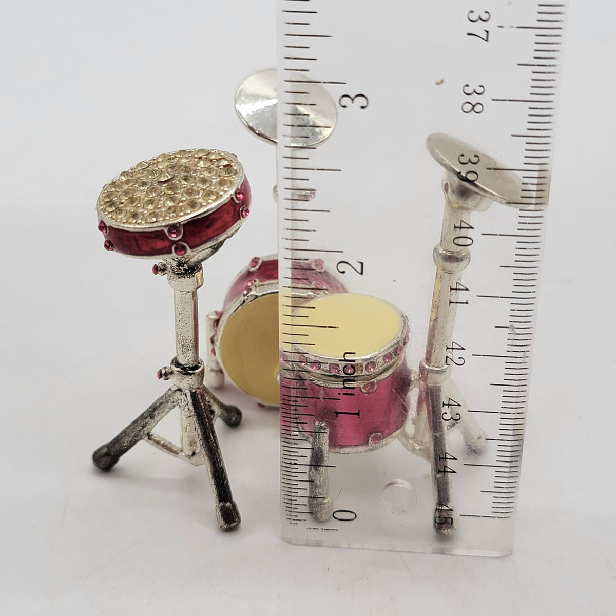 Objet d'art High Hat 3 Pc Drum Kit Trinket Box No. 150